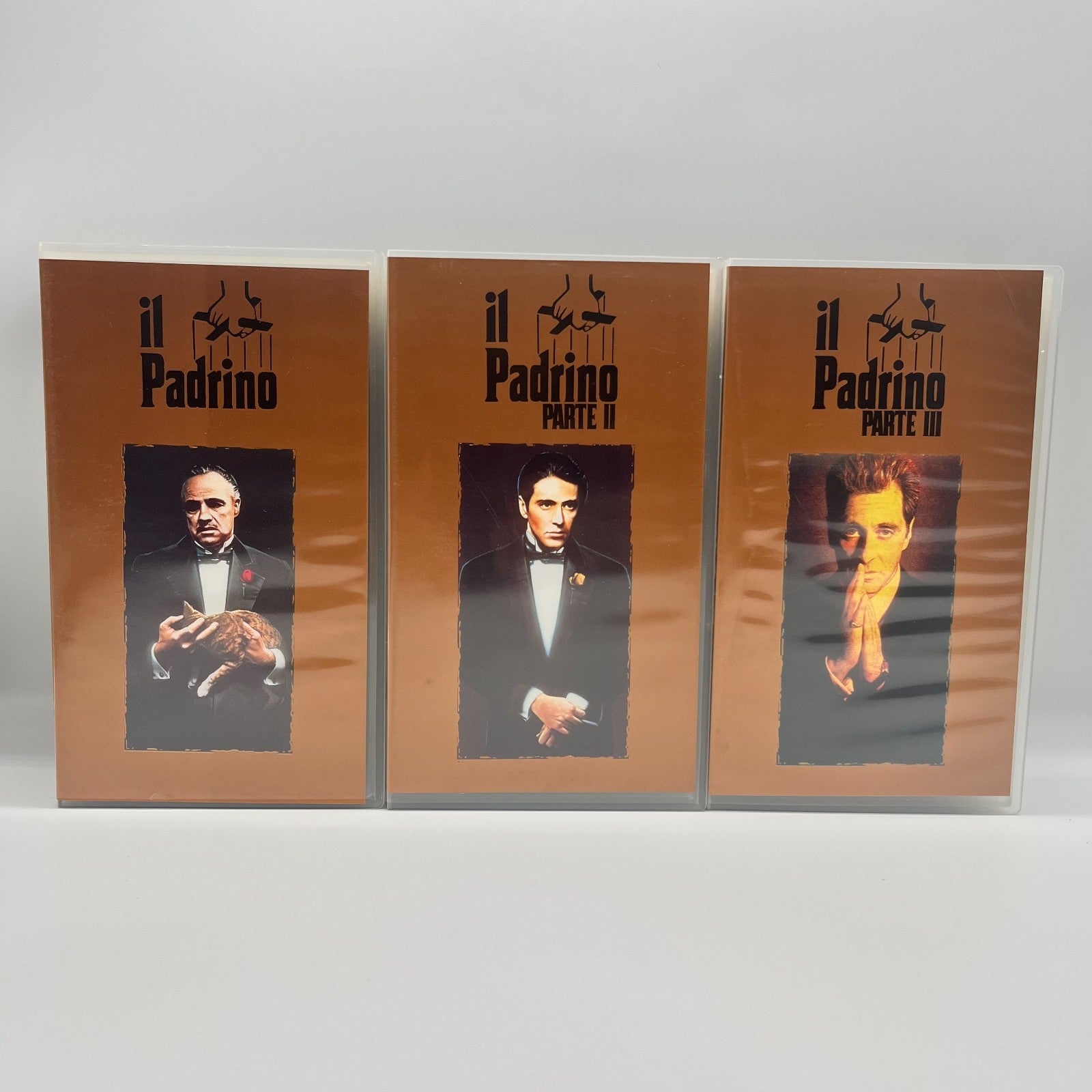 Il Padrino Trilogia VHS Box Set 🎬 25° Anniversario Ita Paramount Coppola Raro