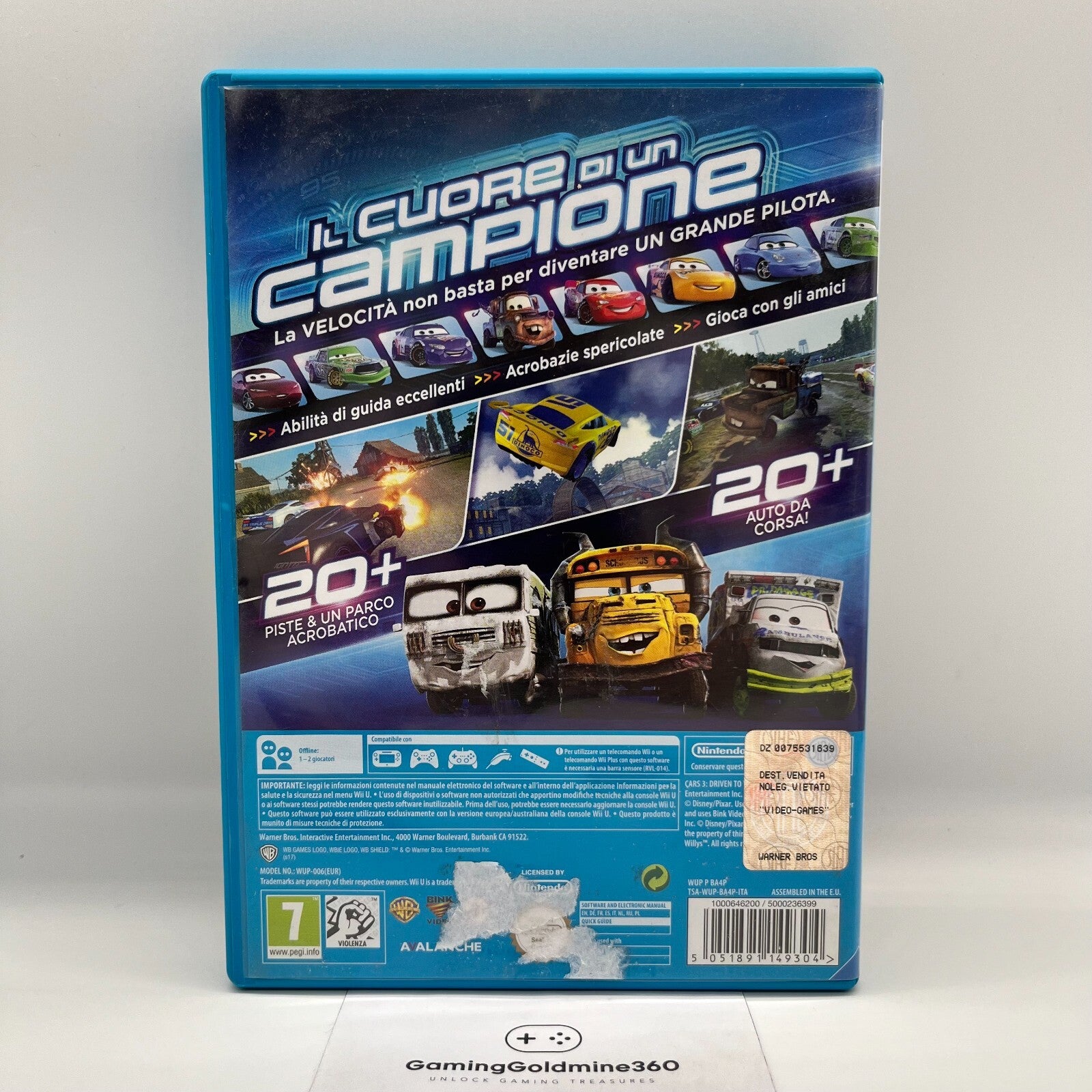 CARS 3 In Gara Per La Vittoria Nintendo Wii U Italiano Completo Disney Pixar WB