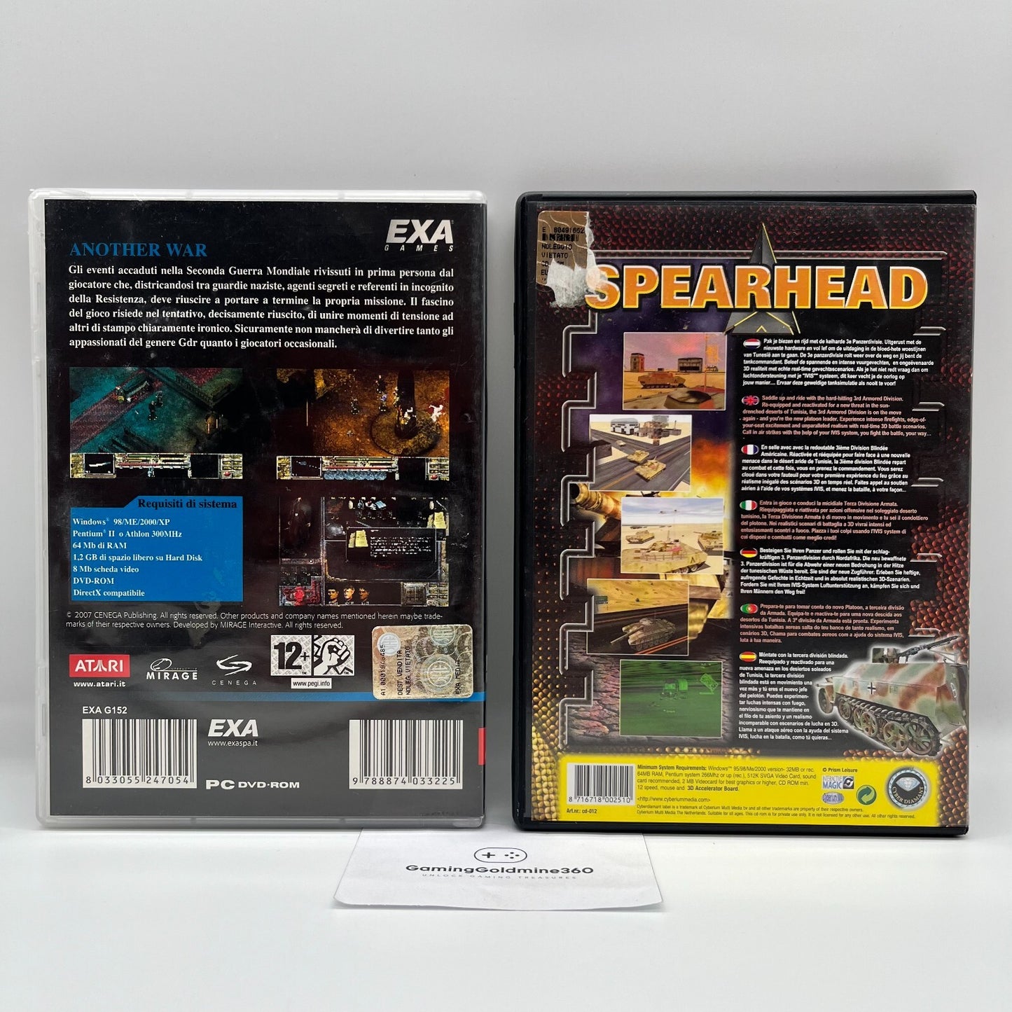 Another War + SpearHead PC Italiano Giochi Computer Atari Windows OTTIME CONDIZI