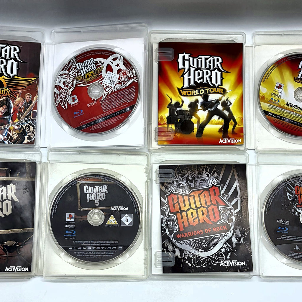 Guitar Hero PS3 Lotto 4 Giochi Aerosmith World Tour 5 Warriors of Rock PAL