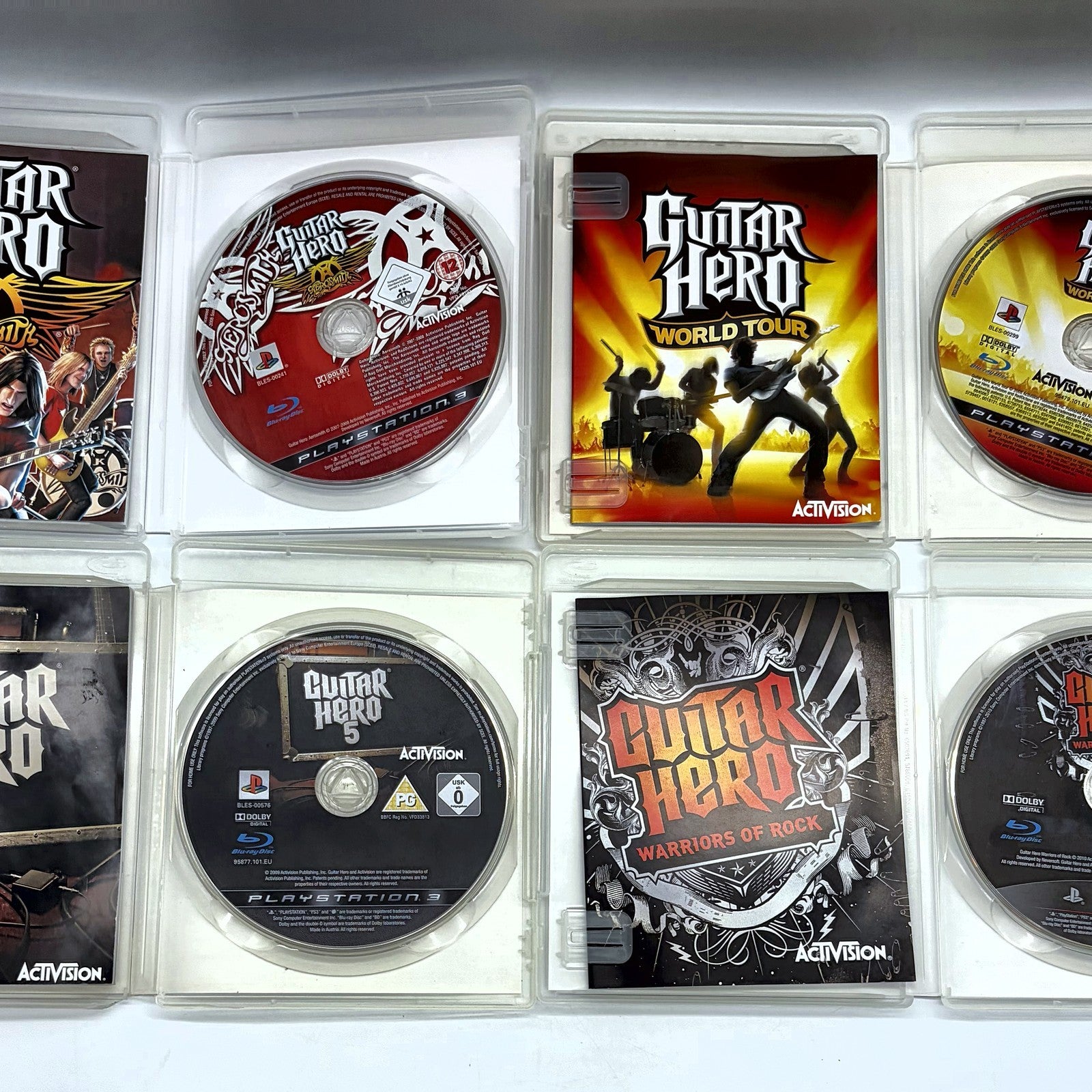 Guitar Hero PS3 Lotto 4 Giochi Aerosmith World Tour 5 Warriors of Rock PAL