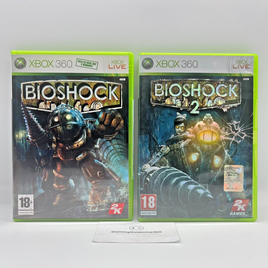 BioShock + BioShock 2 Xbox 360 ITALIANO Completi con Manuale COME NUOVI 2K Games