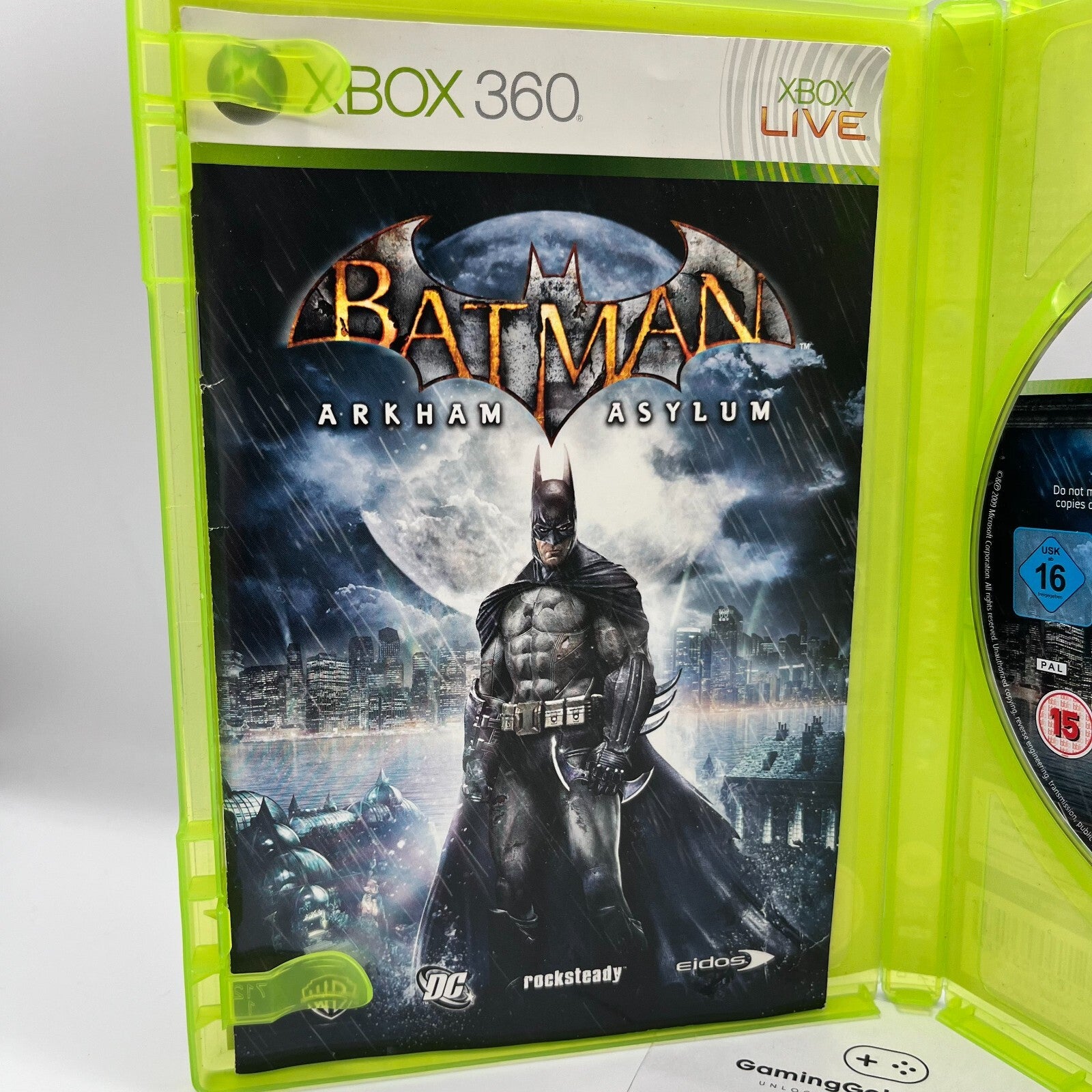BATMAN Arkham Asylum + Arkham City Xbox 360 PAL Rocksteady WB Eidos Microsoft