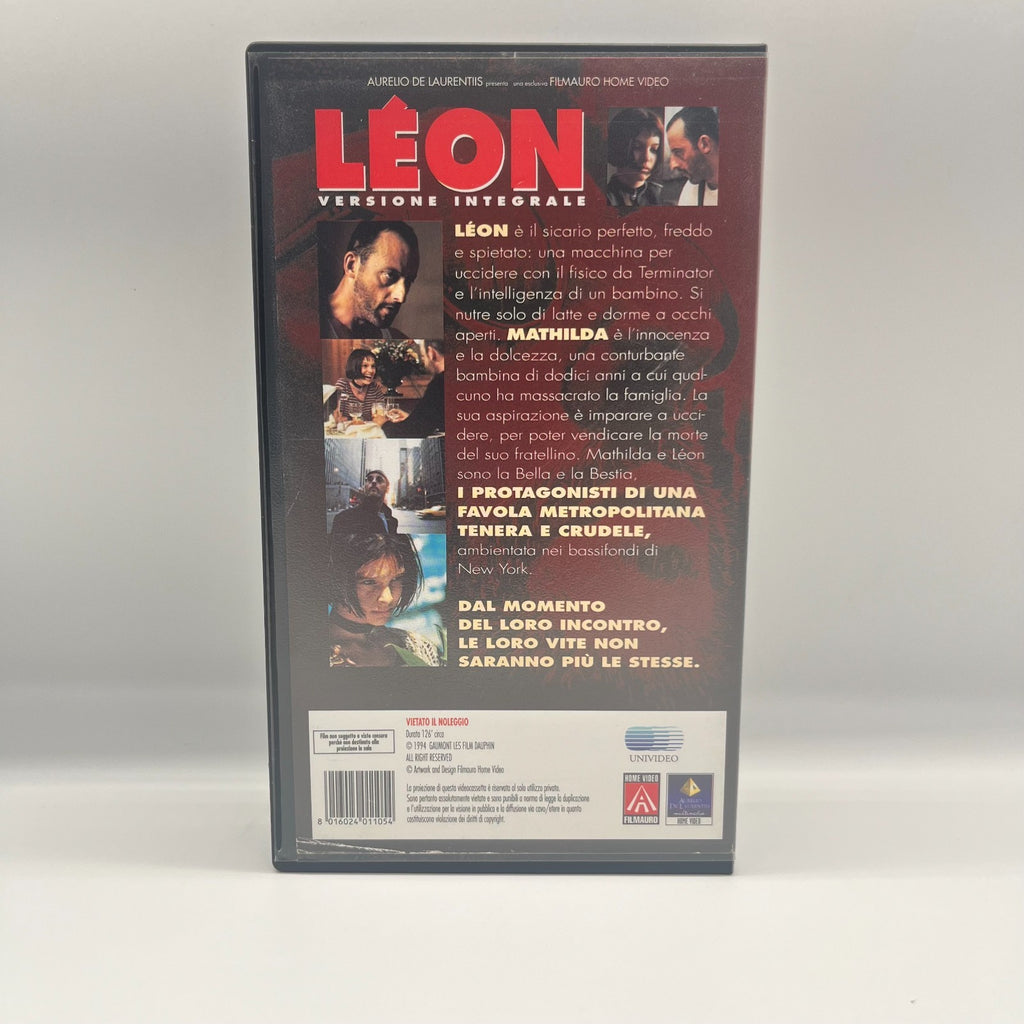 Léon Versione Integrale VHS 1994 Luc Besson Jean Reno Natalie Portman Filmauro
