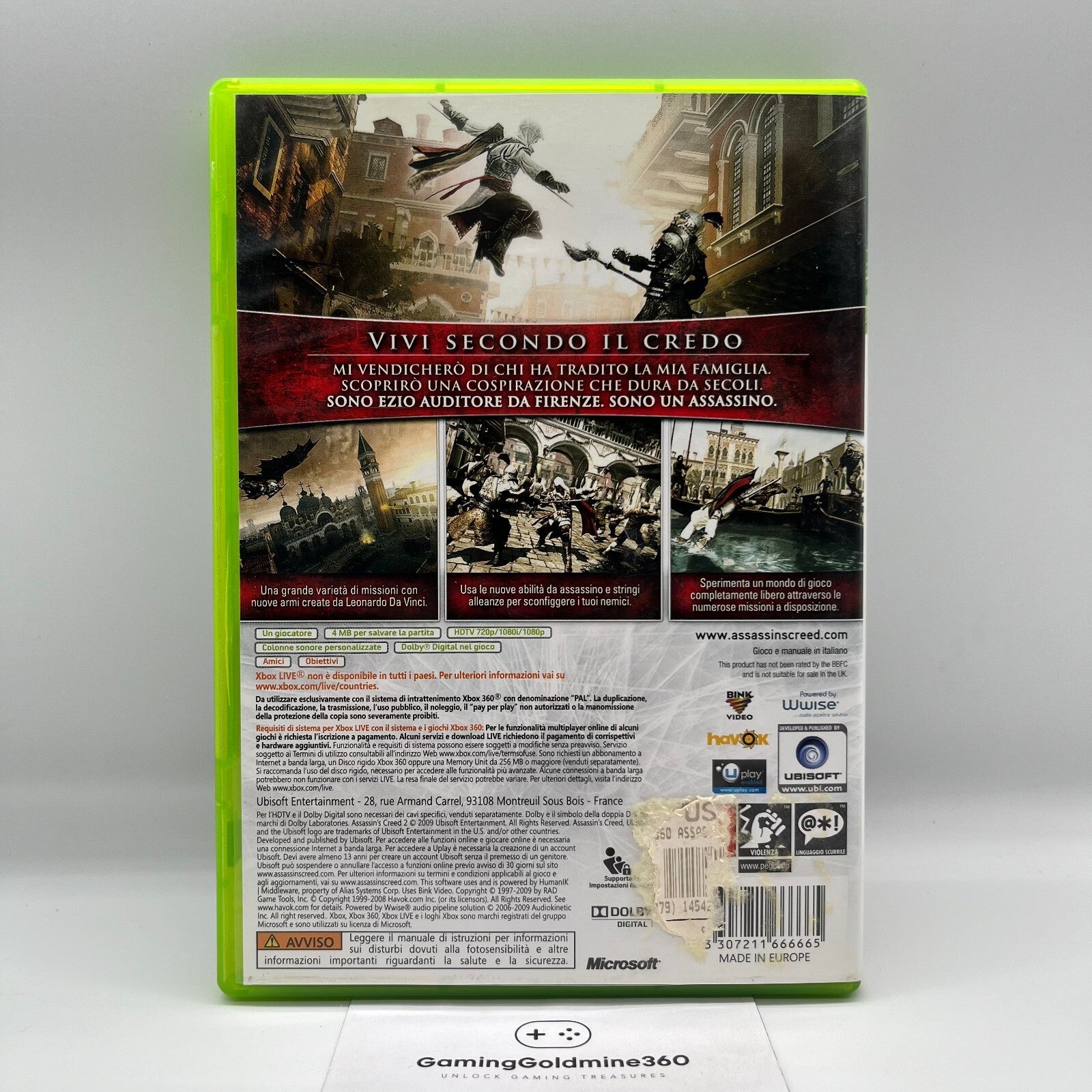 Assassin's Creed + II + Revelations Xbox 360 ITALIANO Completo Manuale COME NUOV