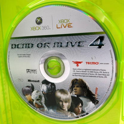 Dead or Alive 4 XBOX 360 Italiano PAL Tecmo Microsoft DOA 4 Picchiaduro Lotta