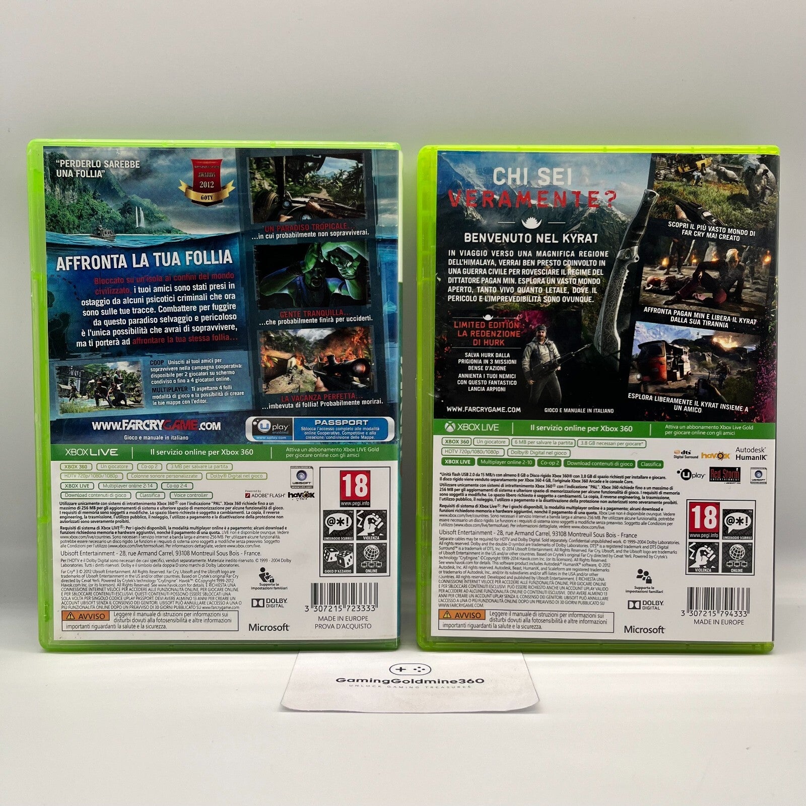 FarCry 3 + Far Cry 4 Xbox 360 Italiano Completi con Manuale Ubisoft Microsoft