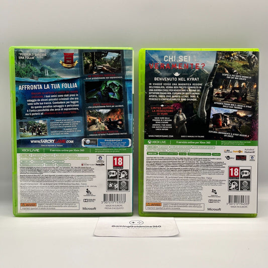 FarCry 3 + Far Cry 4 Xbox 360 Italiano Completi con Manuale Ubisoft Microsoft