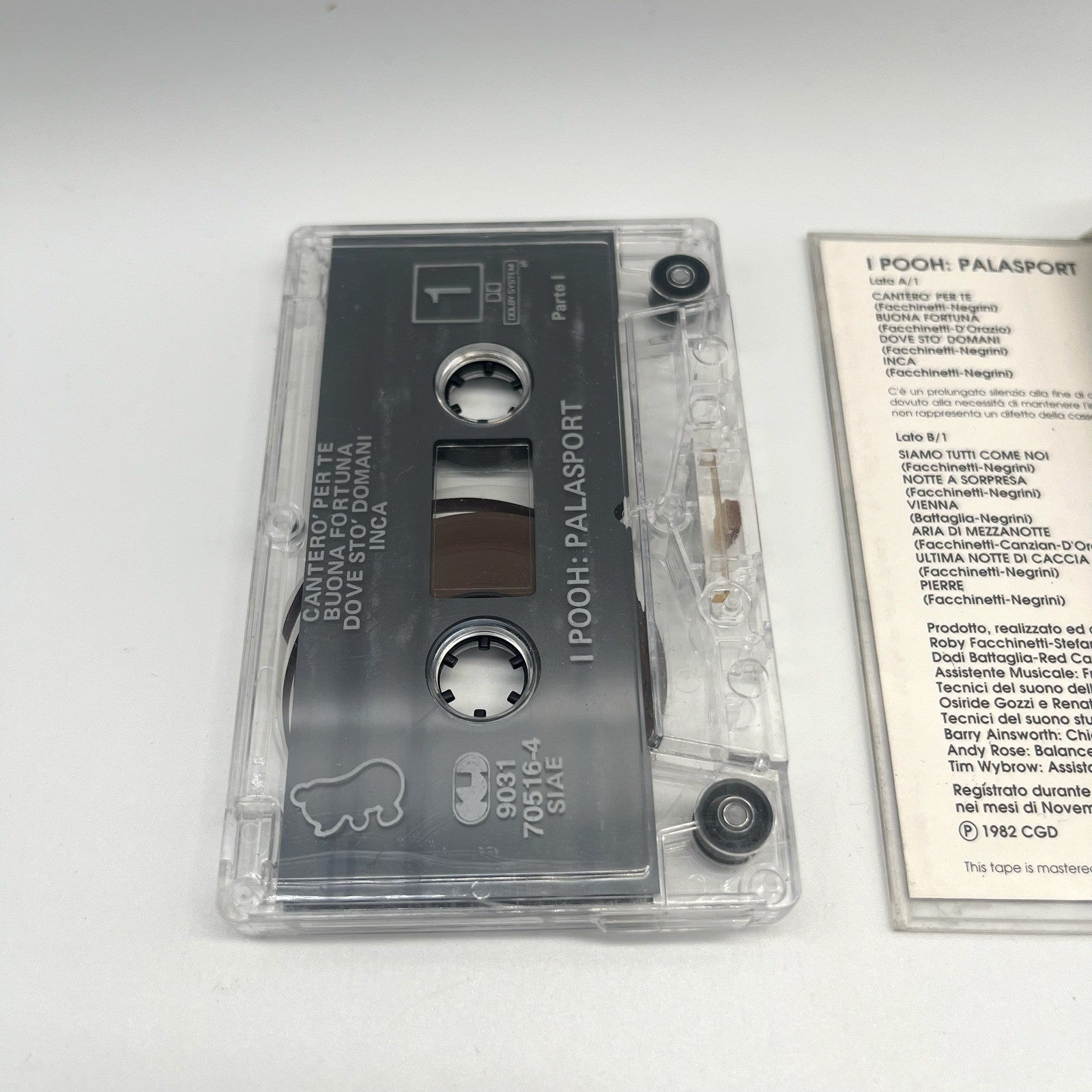 Pooh Palasport Musicassetta Doppia MC CGD 1982 Live Italiana Vintage Testata