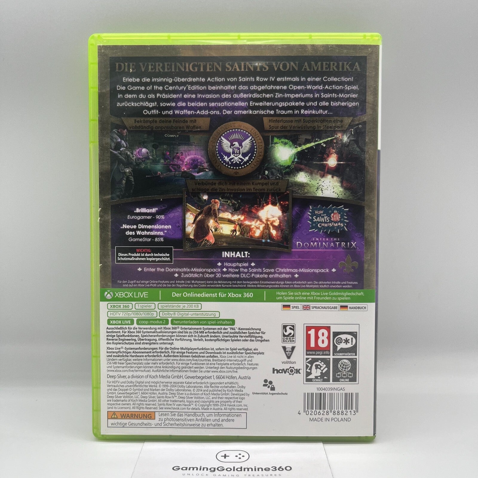 Saints Row IV Game of the Year Ed. + Gat Out of Hell XBOX 360 Multilingua PAL