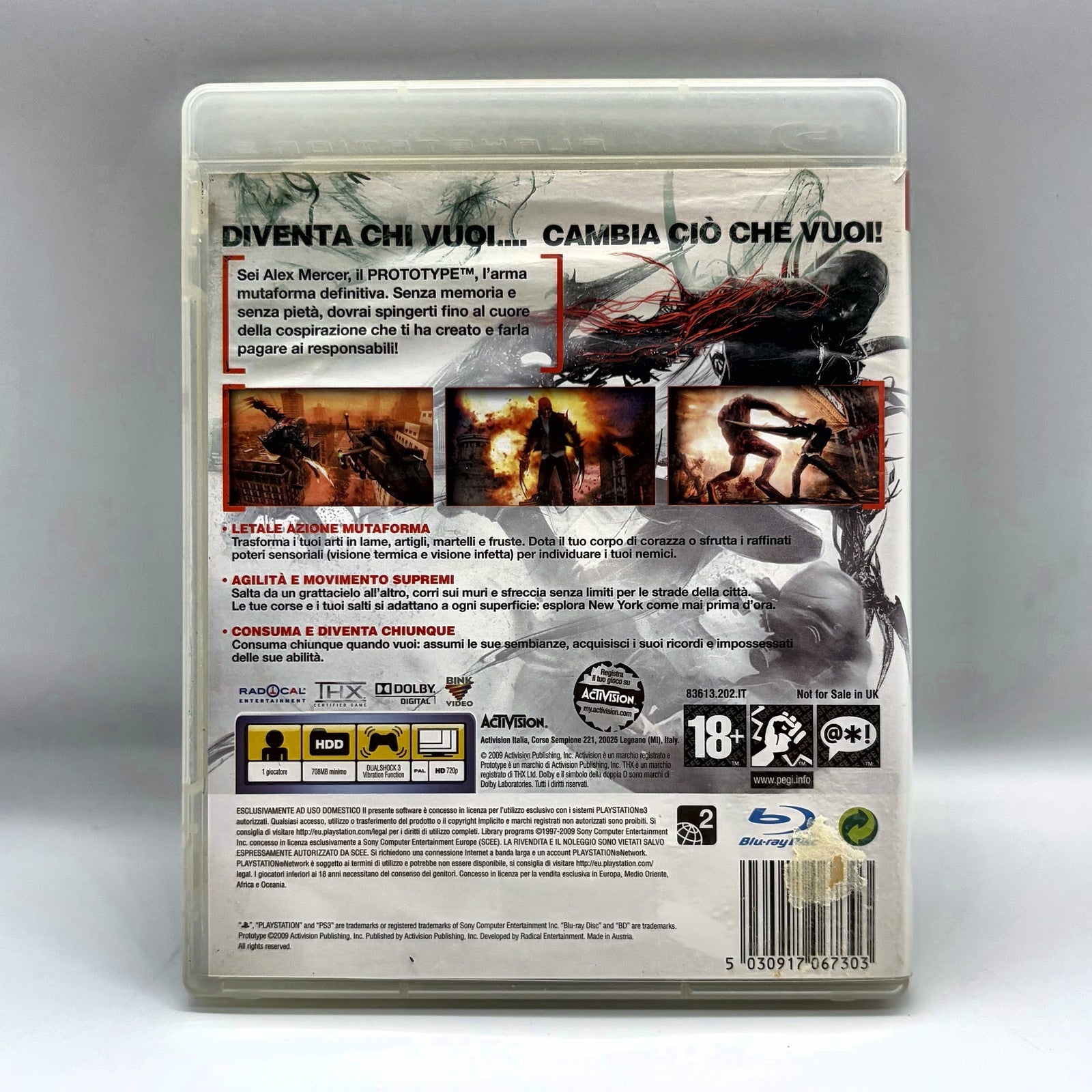Prototype PS3 PlayStation 3 PAL ITA Platinum Activision Azione Open World