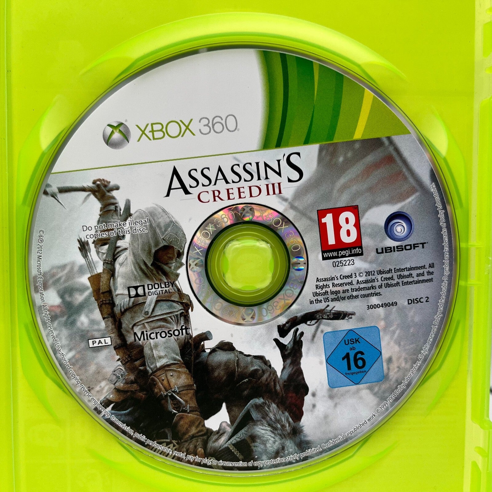 Assassin's Creed III 3 Xbox 360 Italiano PAL senza manuale Ubisoft Microsoft