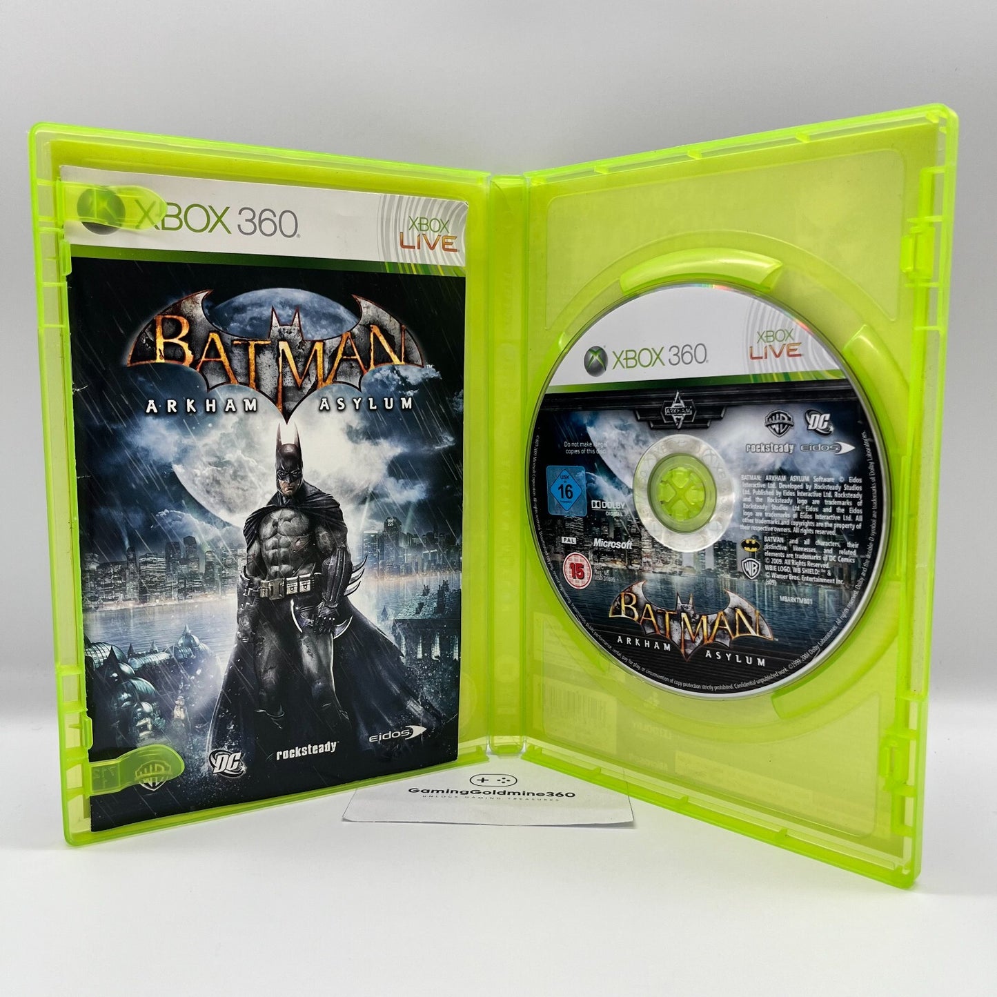 BATMAN Arkham Asylum + Arkham City Xbox 360 PAL Rocksteady WB Eidos Microsoft