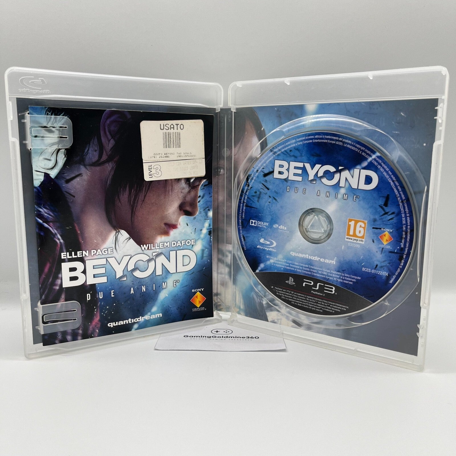 BEYOND Due Anime PS3 Italiano Completo PAL QuanticDreams Sony PlayStation 3