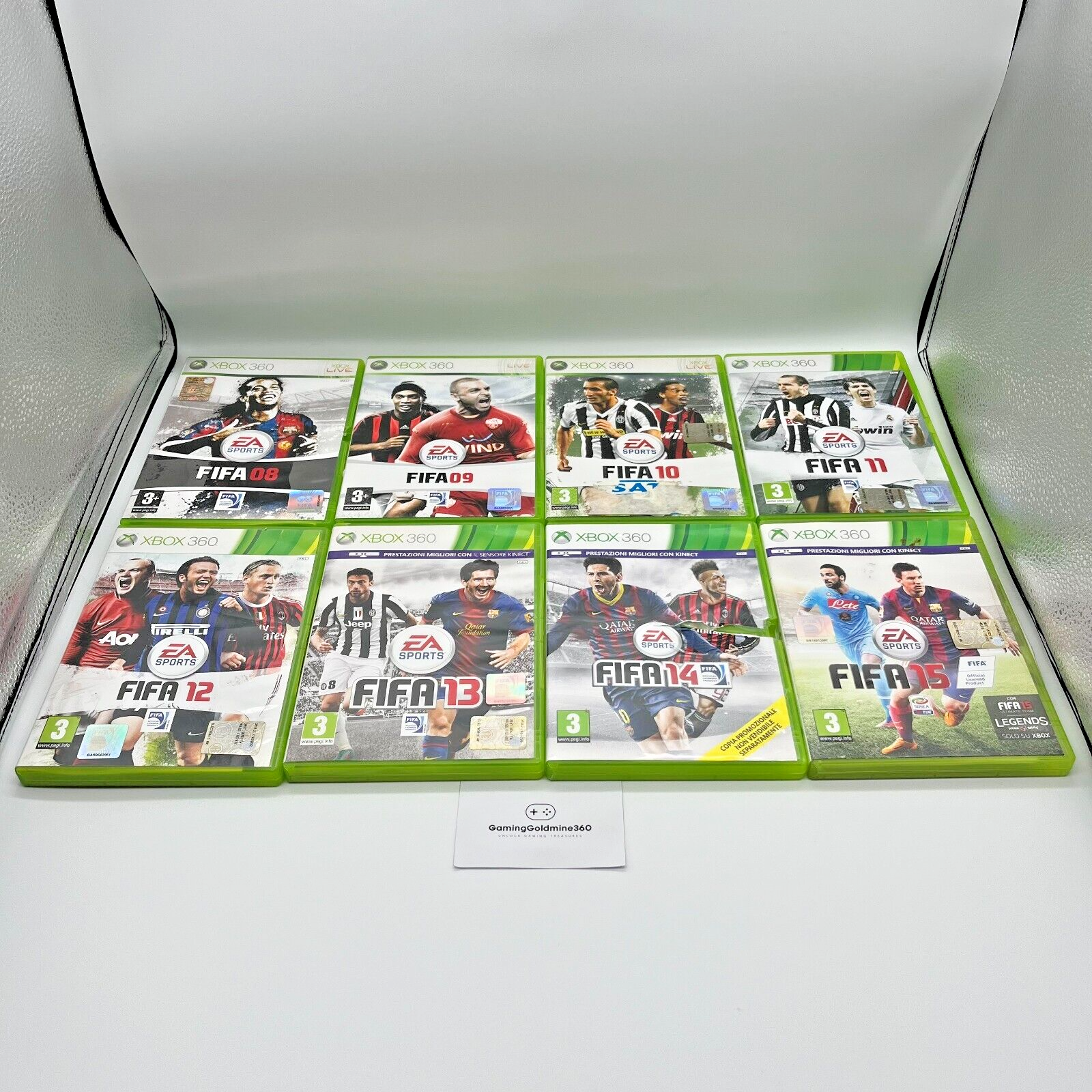 FIFA 08+09+10+11+12+13+14+15 Xbox 360 Collection Bundle 8 GIOCHI PAL OTTIMI