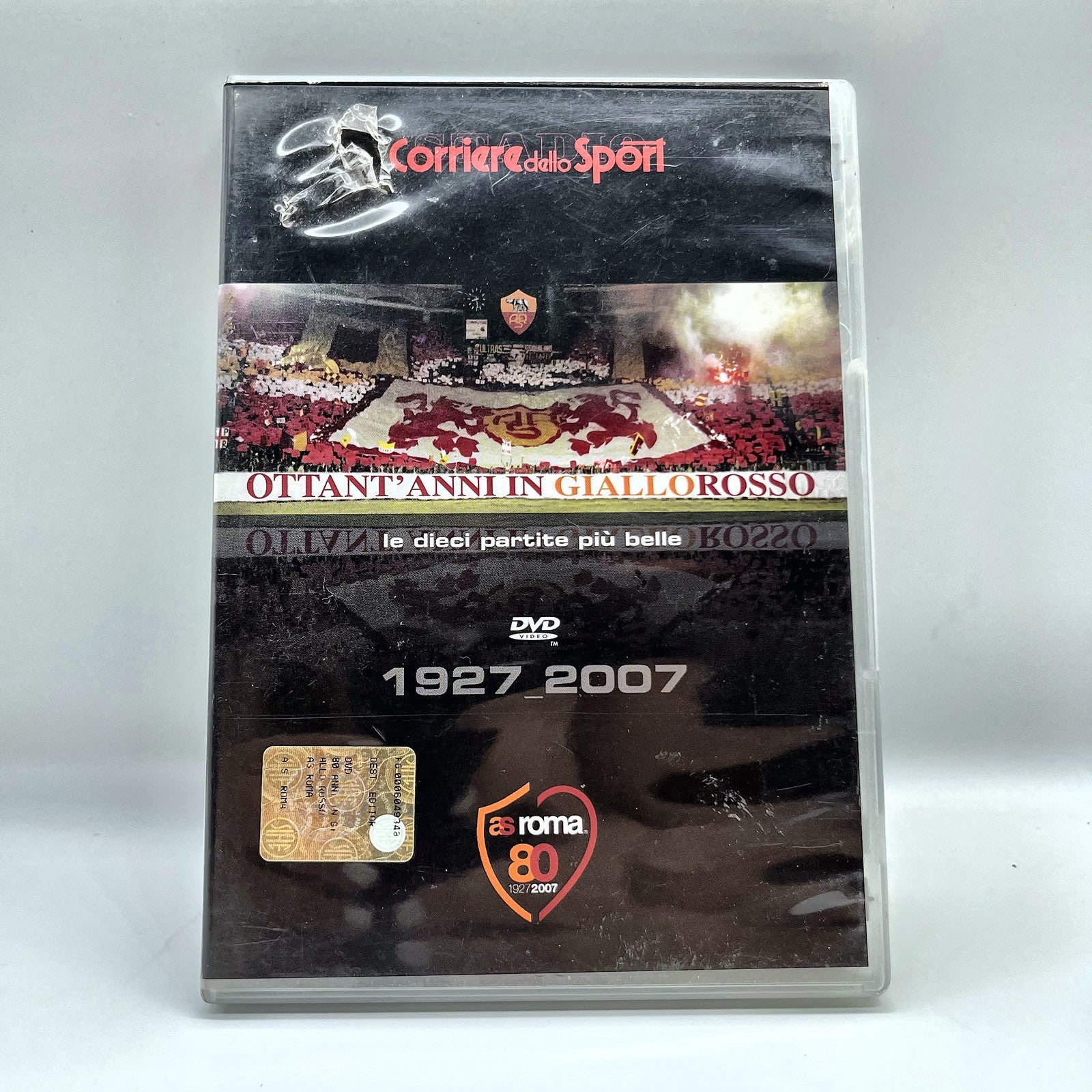 Ottant'anni in Giallorosso DVD AS Roma 1927-2007 Calcio Corriere dello Sport