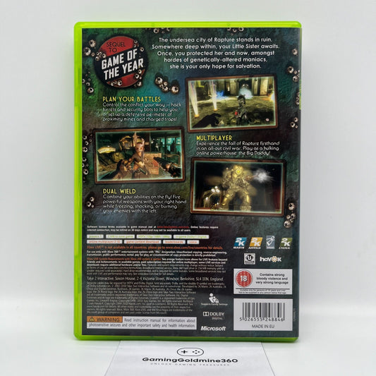 BioShock 2 Xbox 360 Completo con Manuale PAL Multilingua 2KGames Microsoft NUOVO