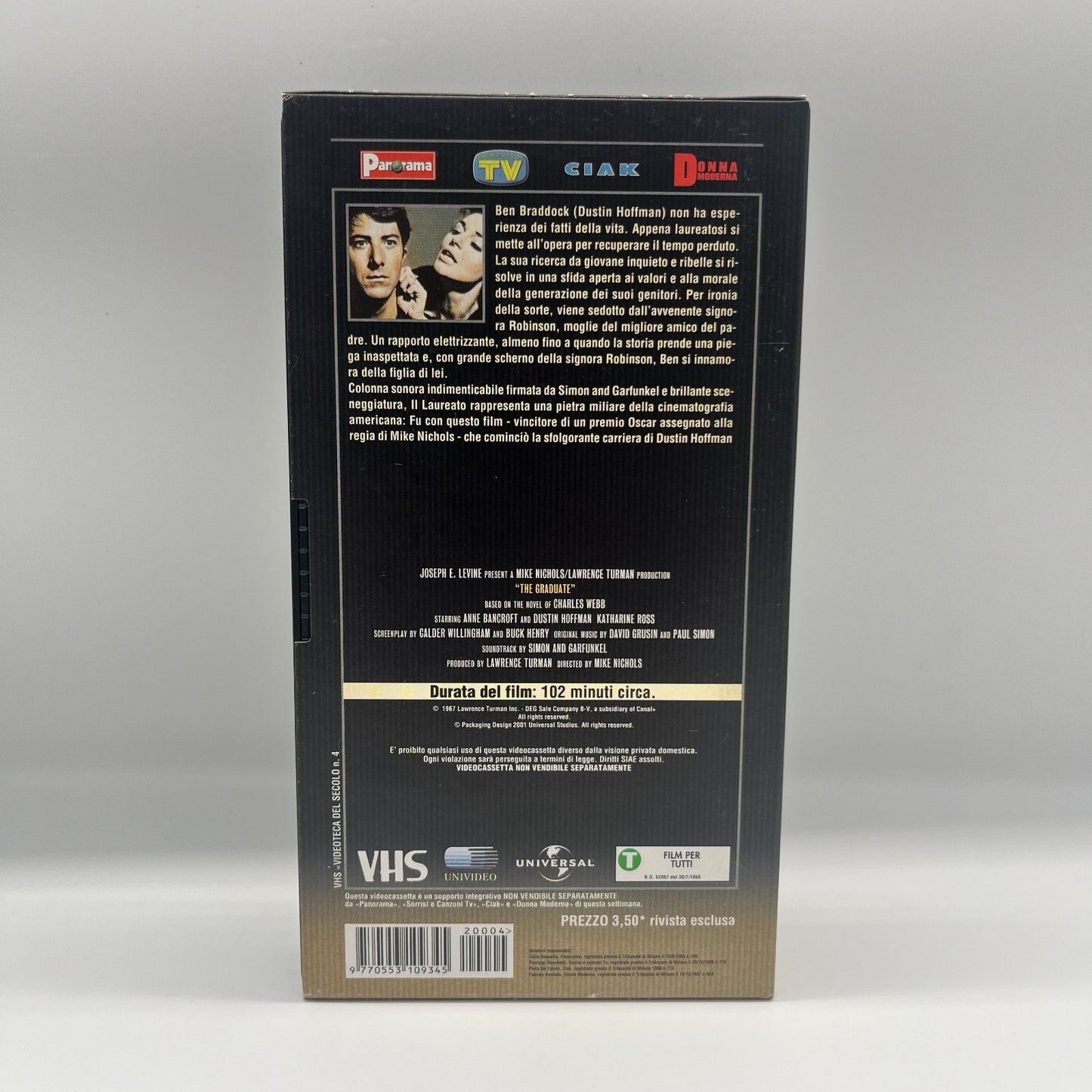VHS Il Laureato 🎬 Dustin Hoffman 1967 Ita Mondadori Videoteca del Secolo Mike N