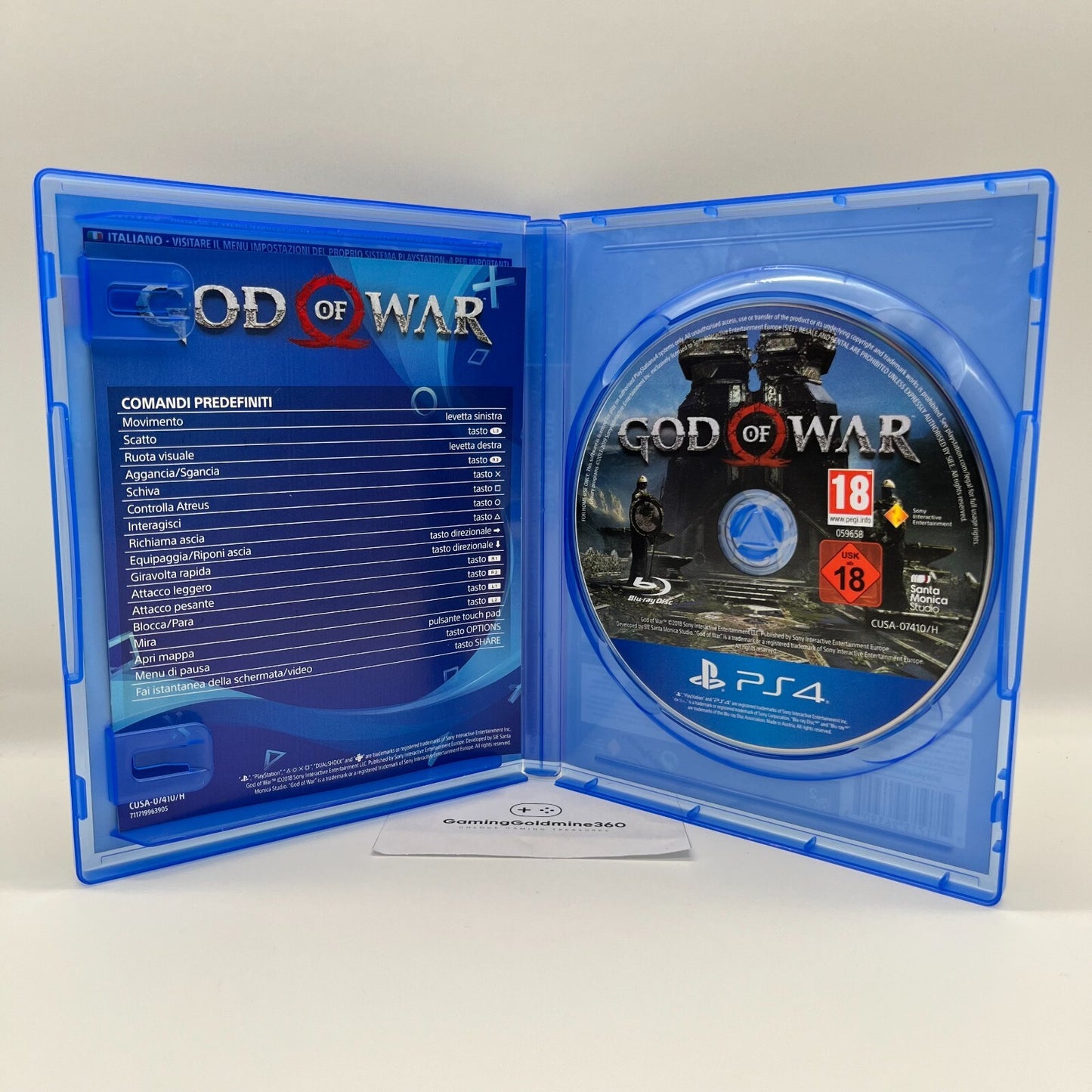 God of War PS4 Italiano Completo con Manuale Sony PlayStation Hits 4 COME NUOVO