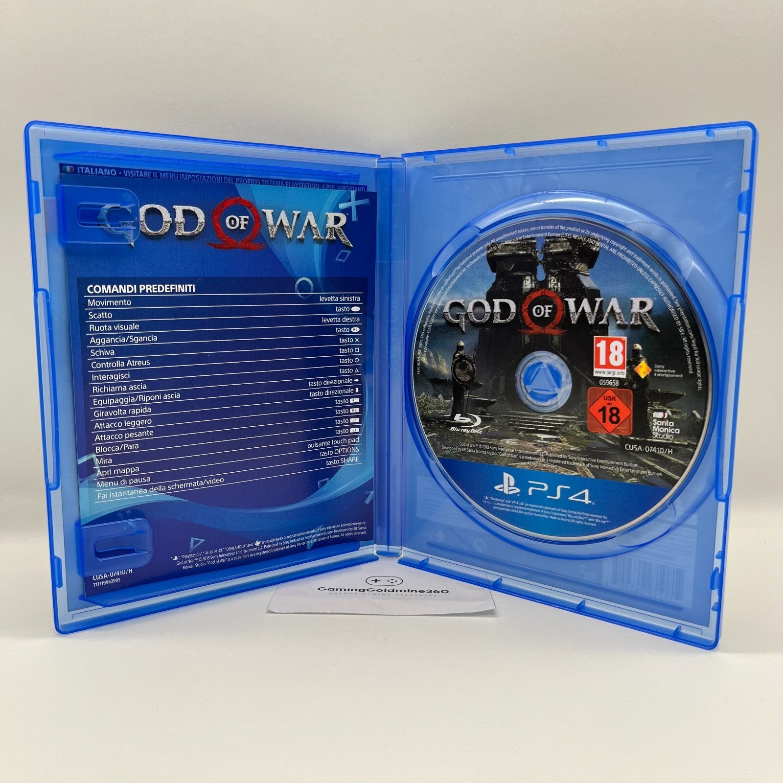 God of War PS4 Italiano Completo con Manuale Sony PlayStation Hits 4 COME NUOVO