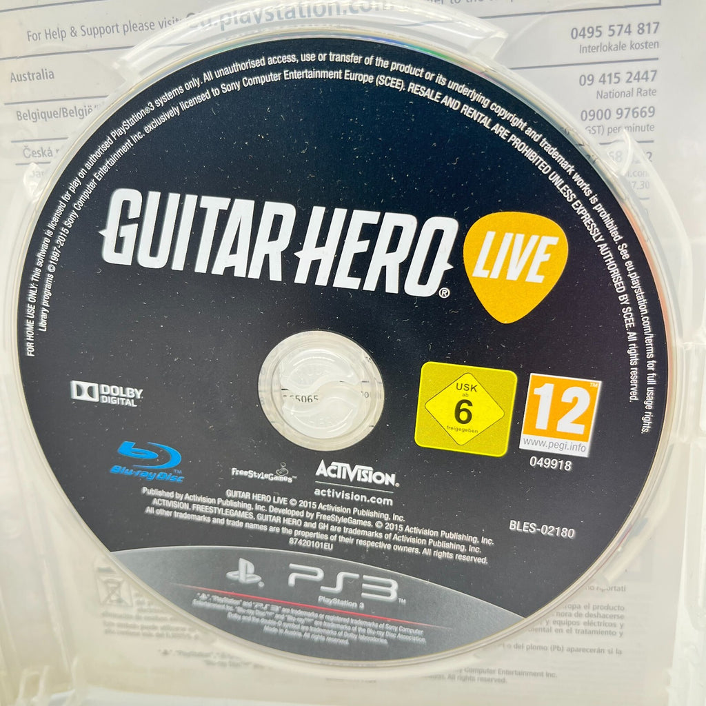 Guitar Hero Live PS3 Italiano Completo con Manuale Activision Sony PlayStation 3