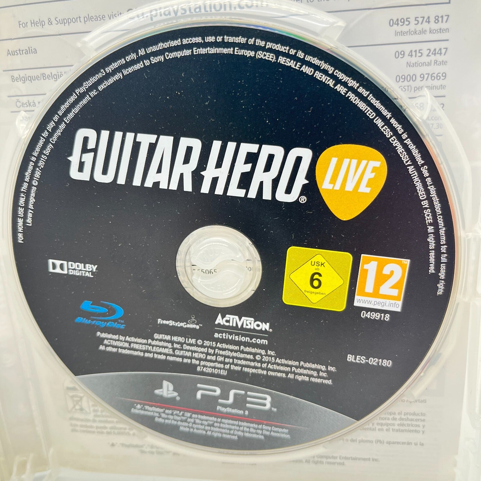 Guitar Hero Live PS3 Italiano Completo con Manuale Activision Sony PlayStation 3