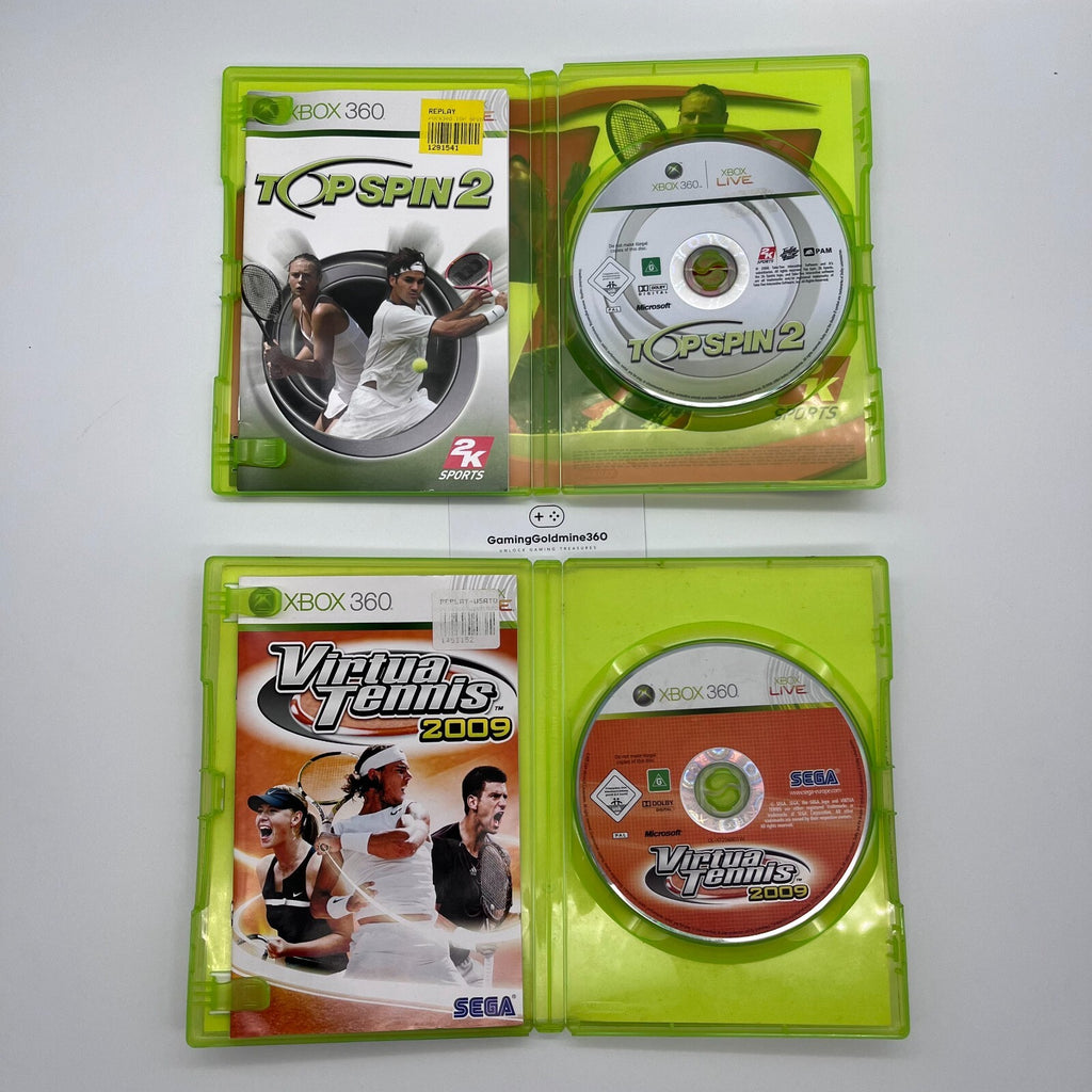 Top Spin 2 Italiano + Virtua Tennis 2009 PAL Xbox 360 Completi 2K Sega OTTIMI