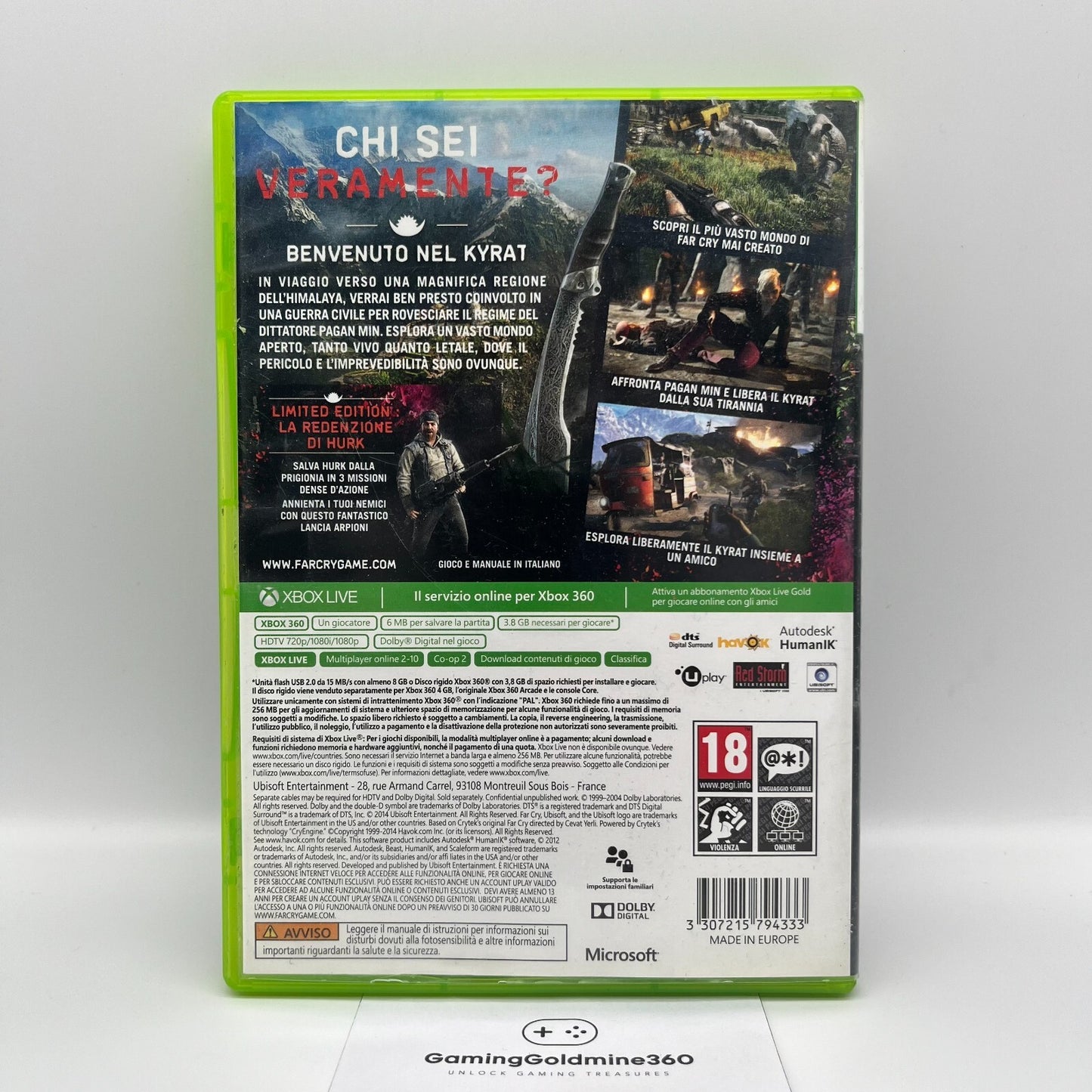 FarCry 4 Limited Edition Xbox 360 Italiano PAL senza manuale Ubisoft Far Cry 4