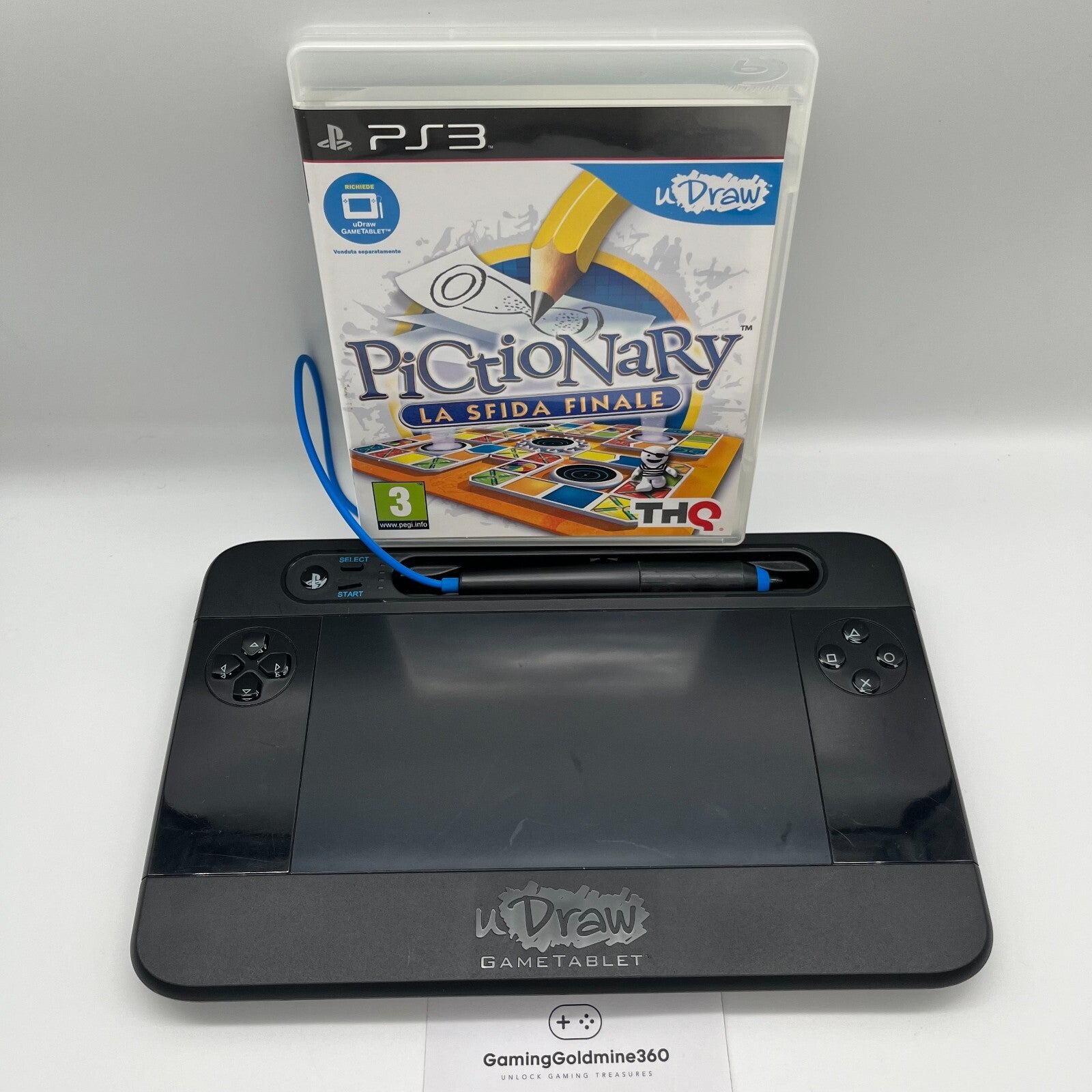 U-DRAW Pad (senza usb) + Pictionary PS3 Italiano Completo PAL Sony PlayStation 3