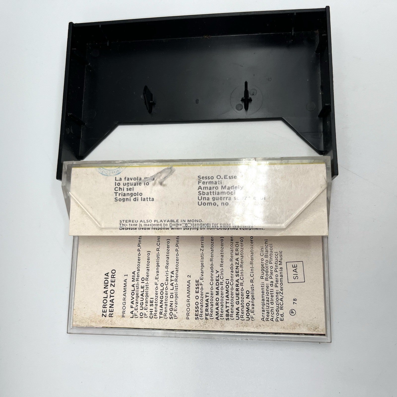 Renato Zero Zerolandia Musicassetta MC RCA 1978 Cantautore Italiana Testata