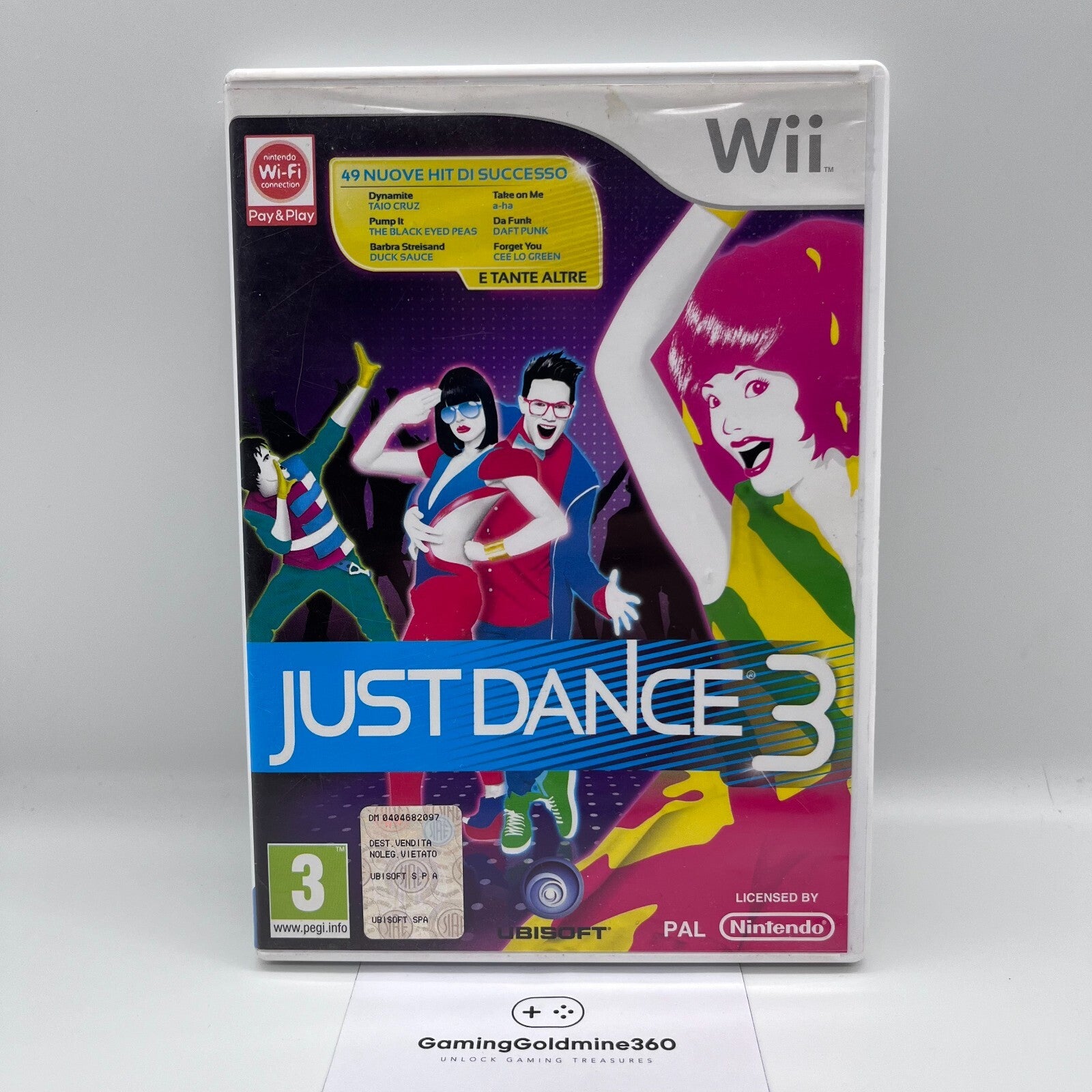 Just Dance 3 Nintendo Wii Italiano PAL Ubisoft (senza manuale) OTTIME CONDIZIONI