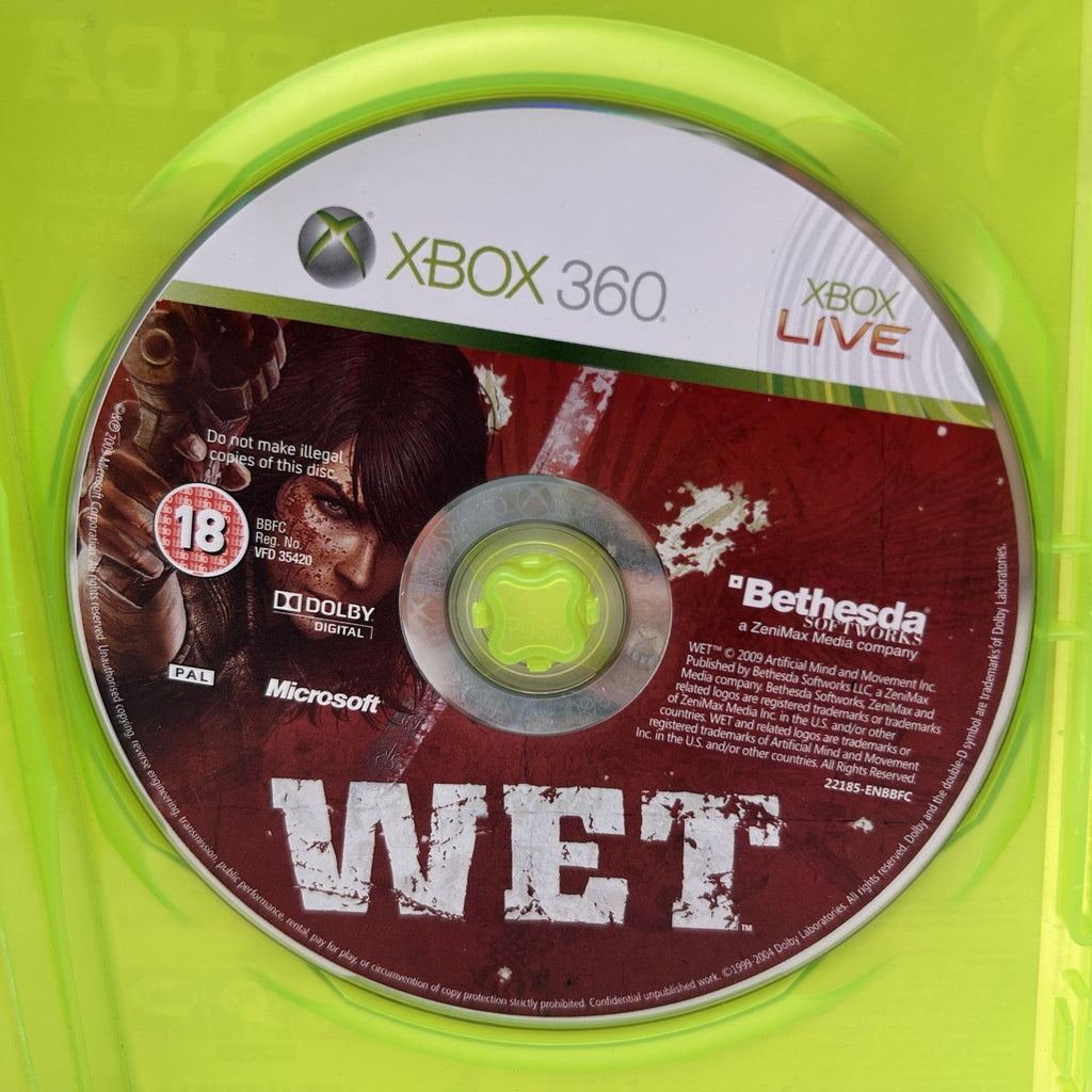 WET Xbox 360 PAL ITA Bethesda Azione Acrobazie Rubi Completo Manuale Testato