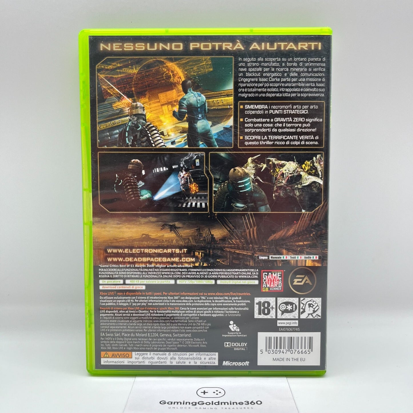 Dead Space Xbox 360 Italiano Completo con Manuale EA Microsoft COME NUOVO Horror