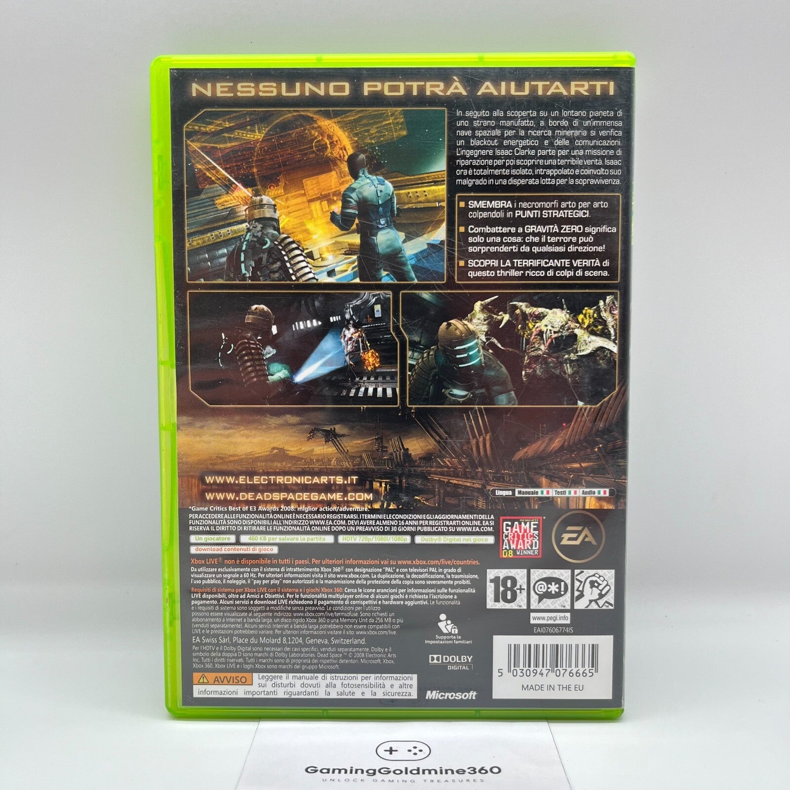 Dead Space Xbox 360 Italiano Completo con Manuale EA Microsoft COME NUOVO Horror