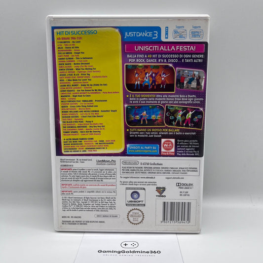 Just Dance 3 Nintendo Wii Italiano PAL Ubisoft (senza manuale) OTTIME CONDIZIONI