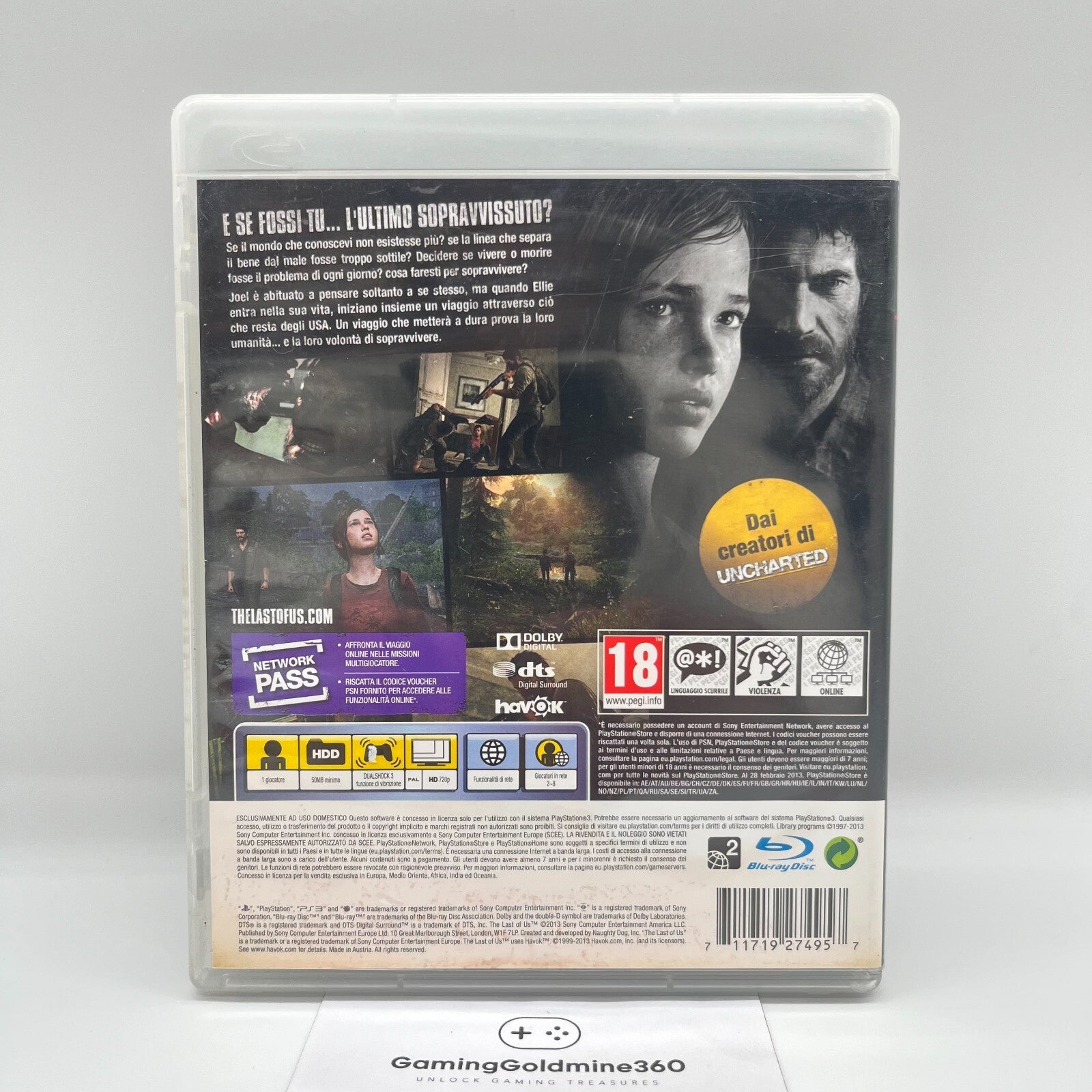 The Last of Us PS3 Italiano PAL senza manuale Sony PlayStation 3 OTTIME CONDIZIO