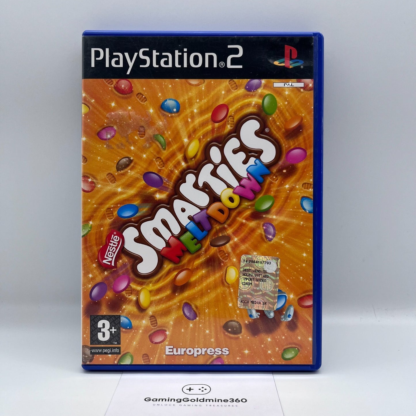 Smarties Meltdown PS2 Italiano Completo PAL Europress Sony Playstation 2 OTTIMO