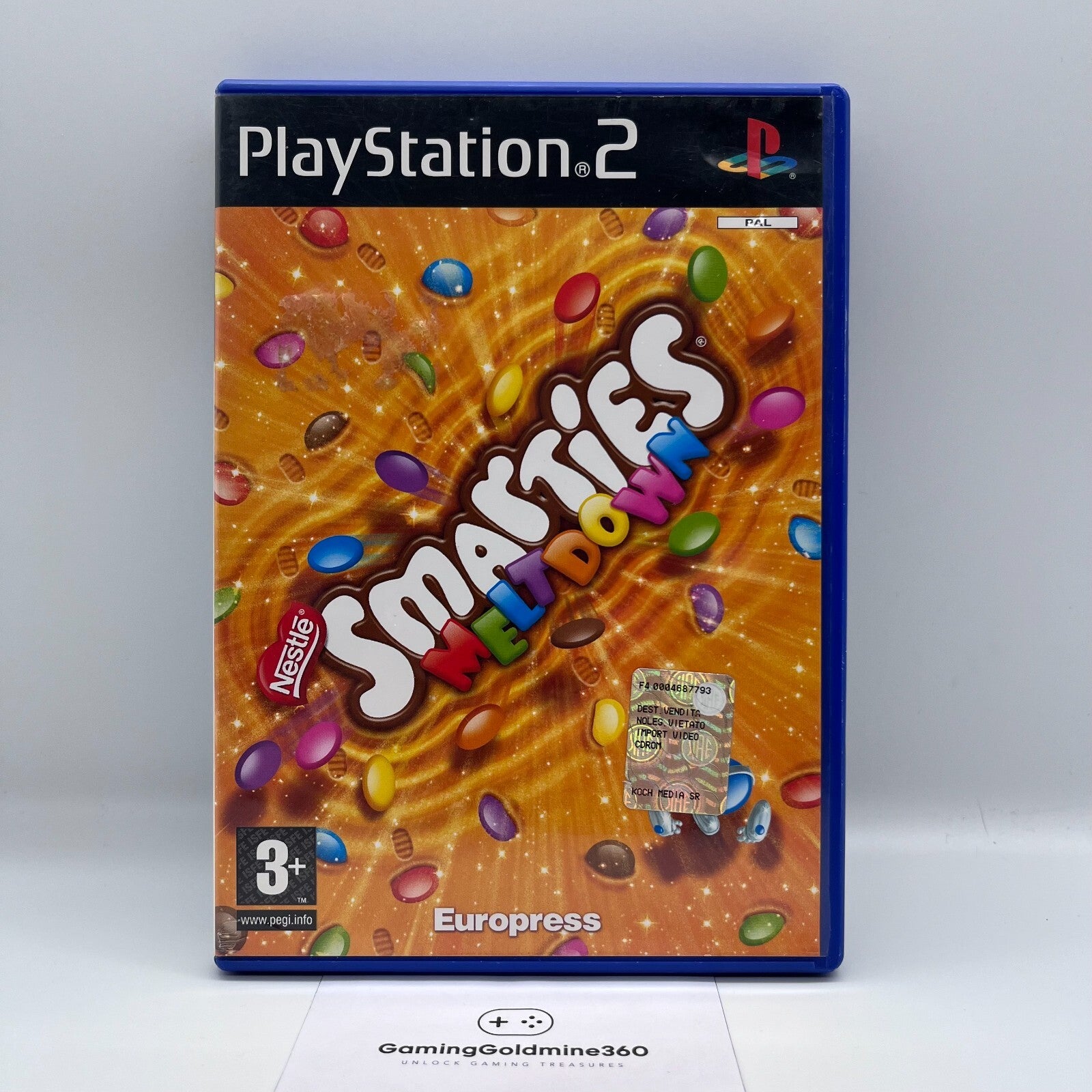 Smarties Meltdown PS2 Italiano Completo PAL Europress Sony Playstation 2 OTTIMO