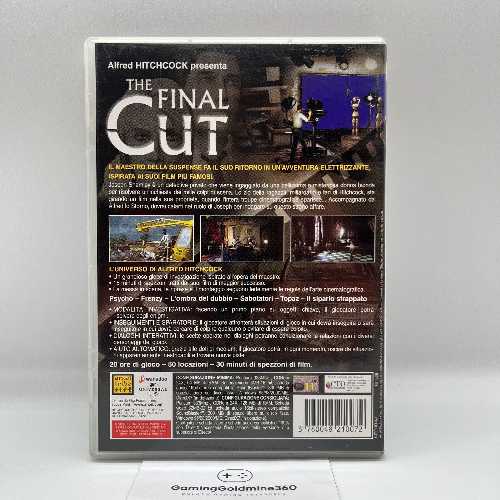 The Final Cut Alfred Hitchcock PC CD-Rom Italiano Gioco Computer Universal