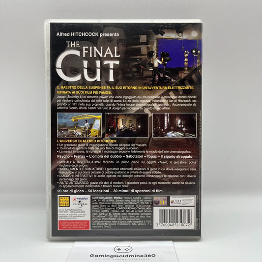 The Final Cut Alfred Hitchcock PC CD-Rom Italiano Gioco Computer Universal