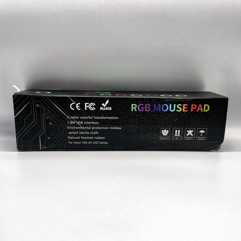 Tappetino Mouse Gaming RGB Grande 80x40 cm LED 7 Colori USB Mouse Pad XL PC