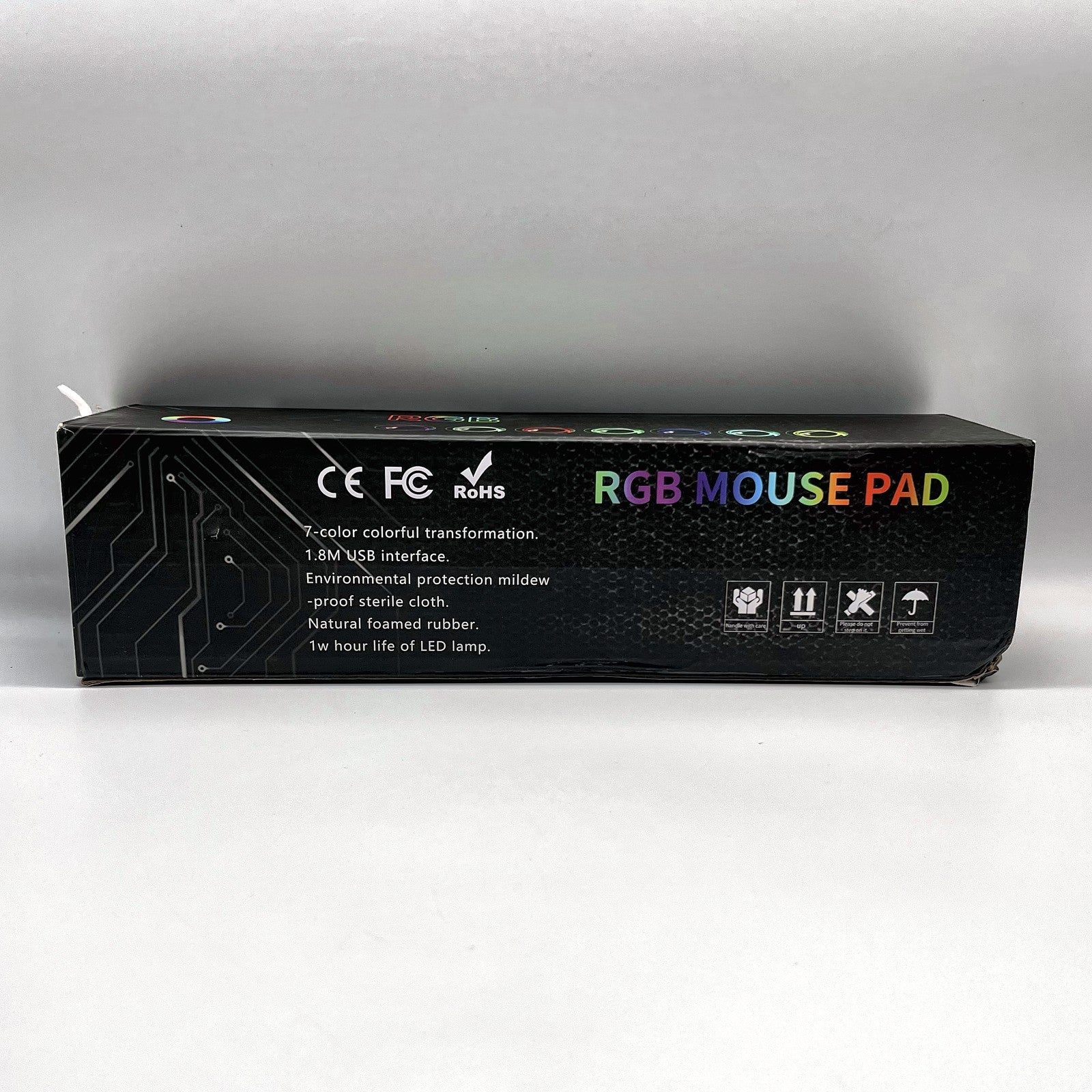 Tappetino Mouse Gaming RGB Grande 80x40 cm LED 7 Colori USB Mouse Pad XL PC