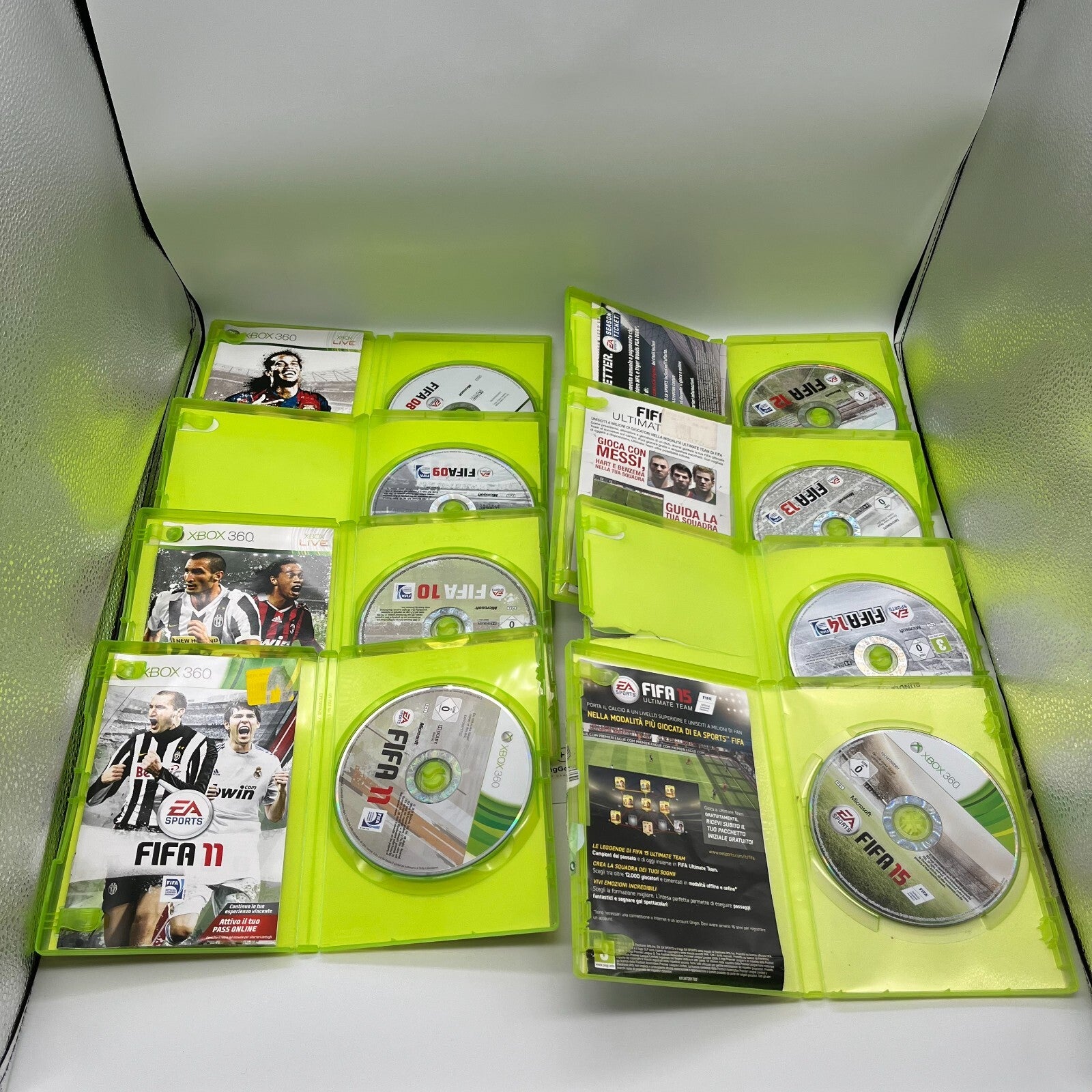 FIFA 08+09+10+11+12+13+14+15 Xbox 360 Collection Bundle 8 GIOCHI PAL OTTIMI
