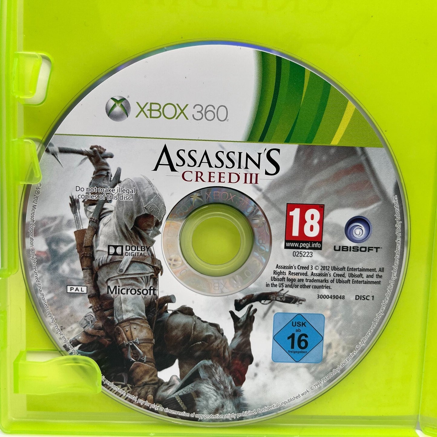 Assassin's Creed III 3 Xbox 360 Italiano PAL senza manuale Ubisoft Microsoft