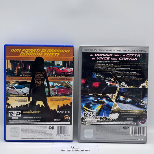 NEED FOR SPEED Undercover + Carbon PS2 Italiano Completi PAL Sony PlayStation 2