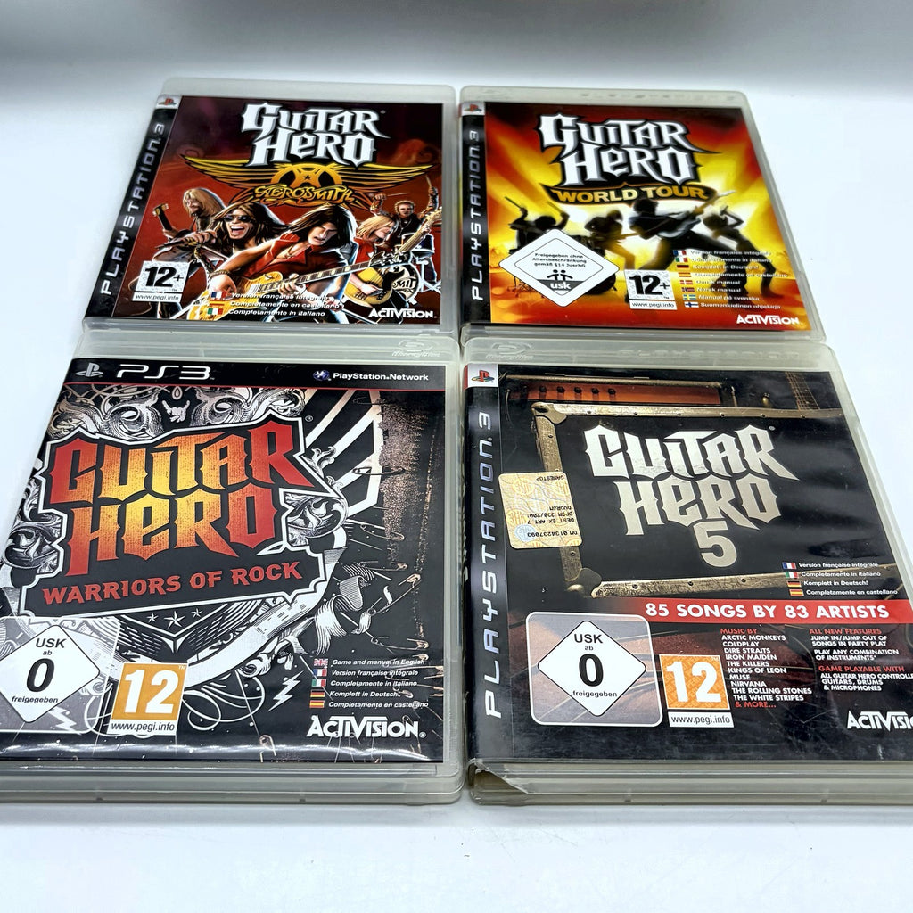 Guitar Hero PS3 Lotto 4 Giochi Aerosmith World Tour 5 Warriors of Rock PAL