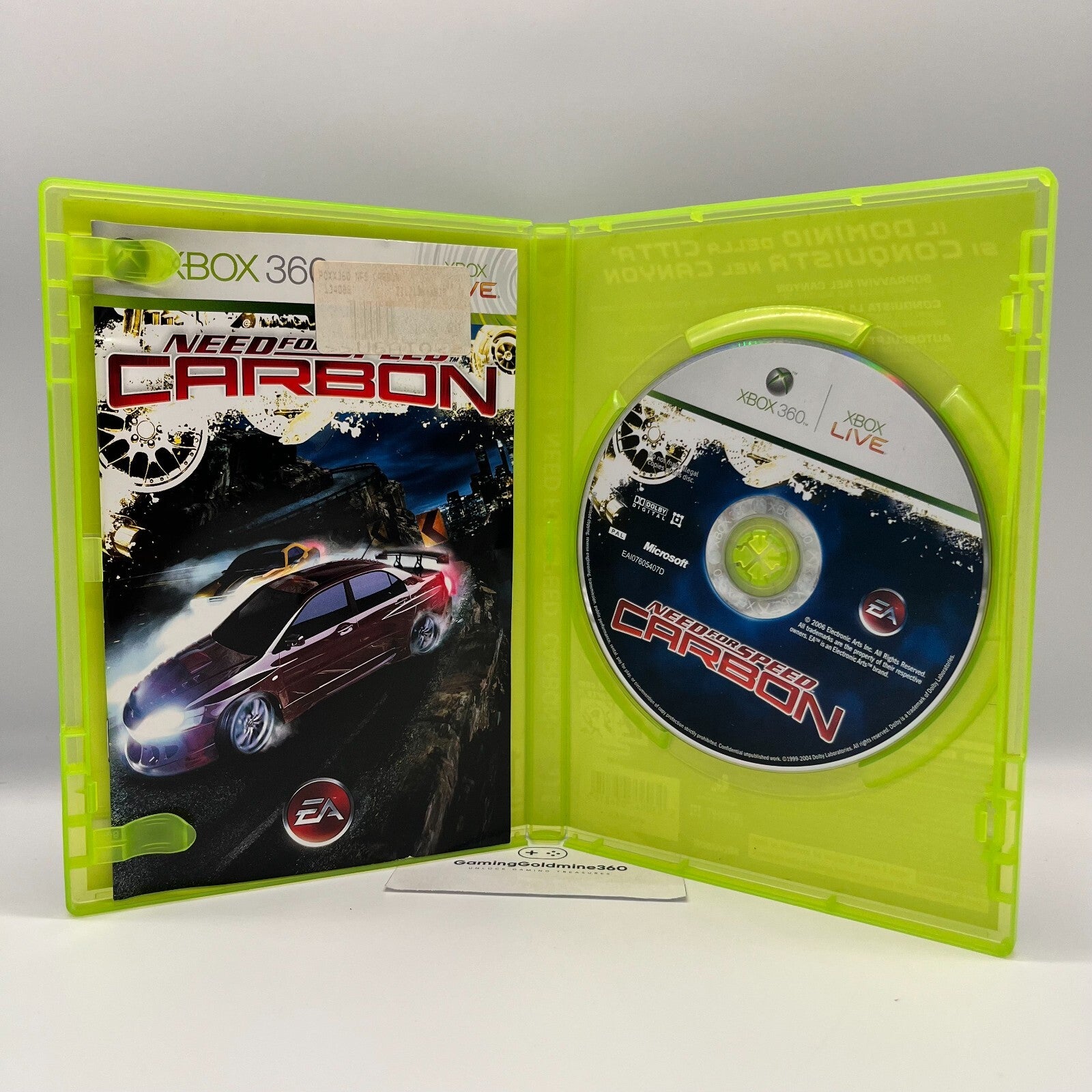 Need for Speed CARBON Xbox 360 Italiano Completo con Manuale PAL EA Microsoft