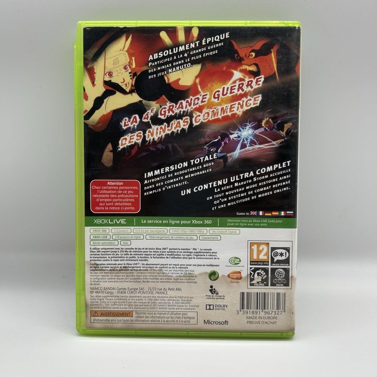 Naruto Shippuden Ultimate Ninja Storm 3 Xbox 360 PAL Multilingua Bandai Namco