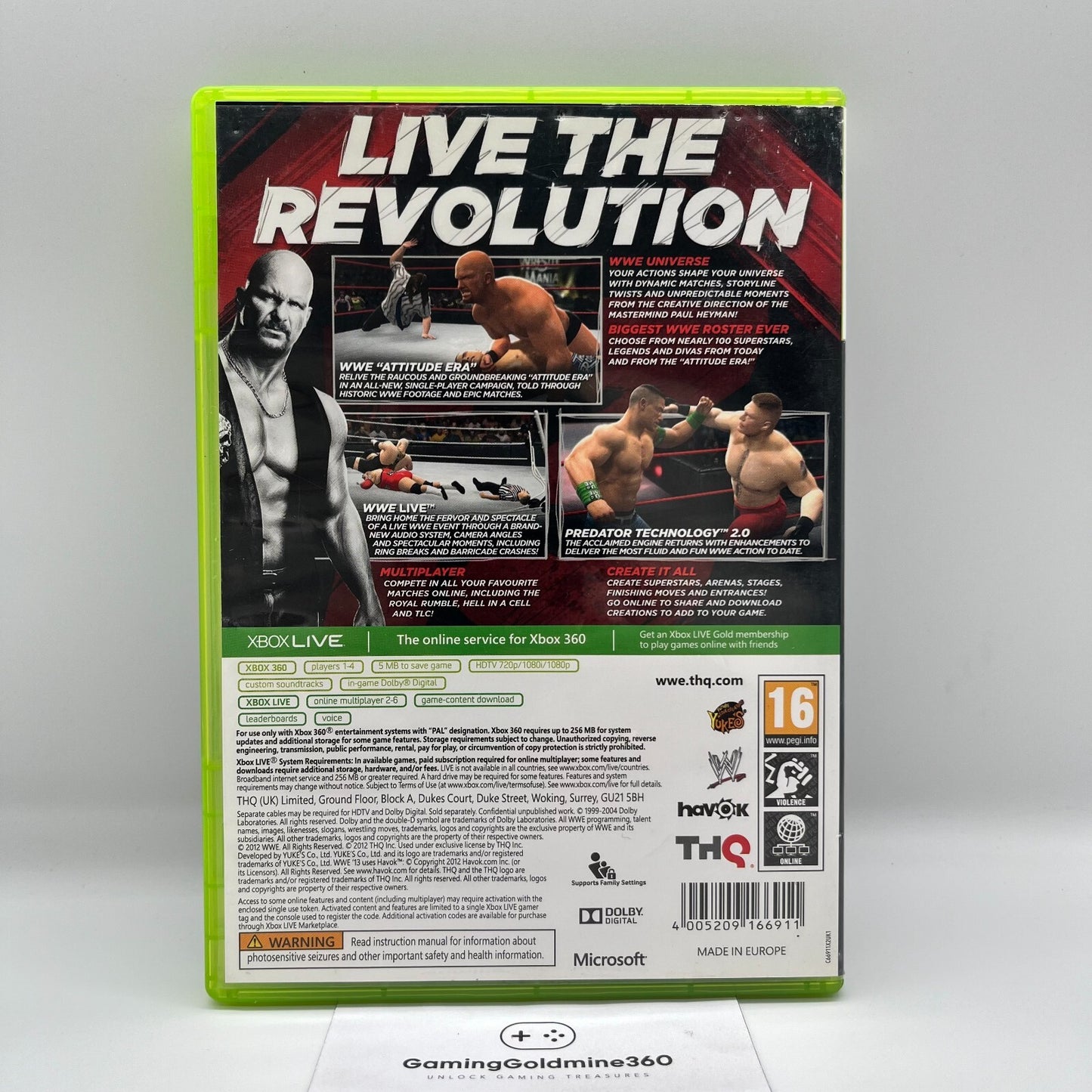 WWE 13 Xbox 360 Italiano Completo con Manuale PAL THQ Microsoft COME NUOVO