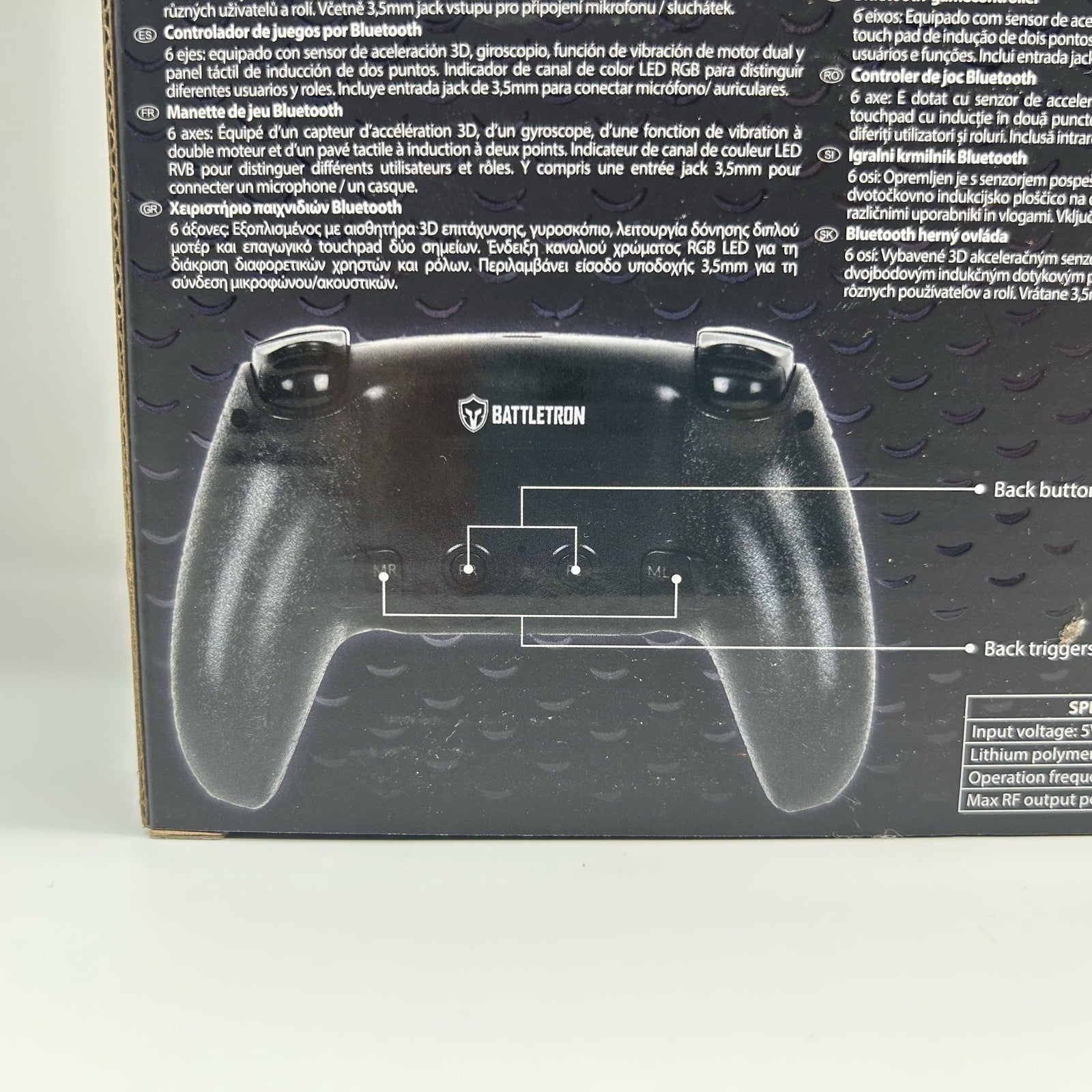 Controller Bluetooth Battletron Gaming per Nintendo Switch PS4 PC Nuovo Box